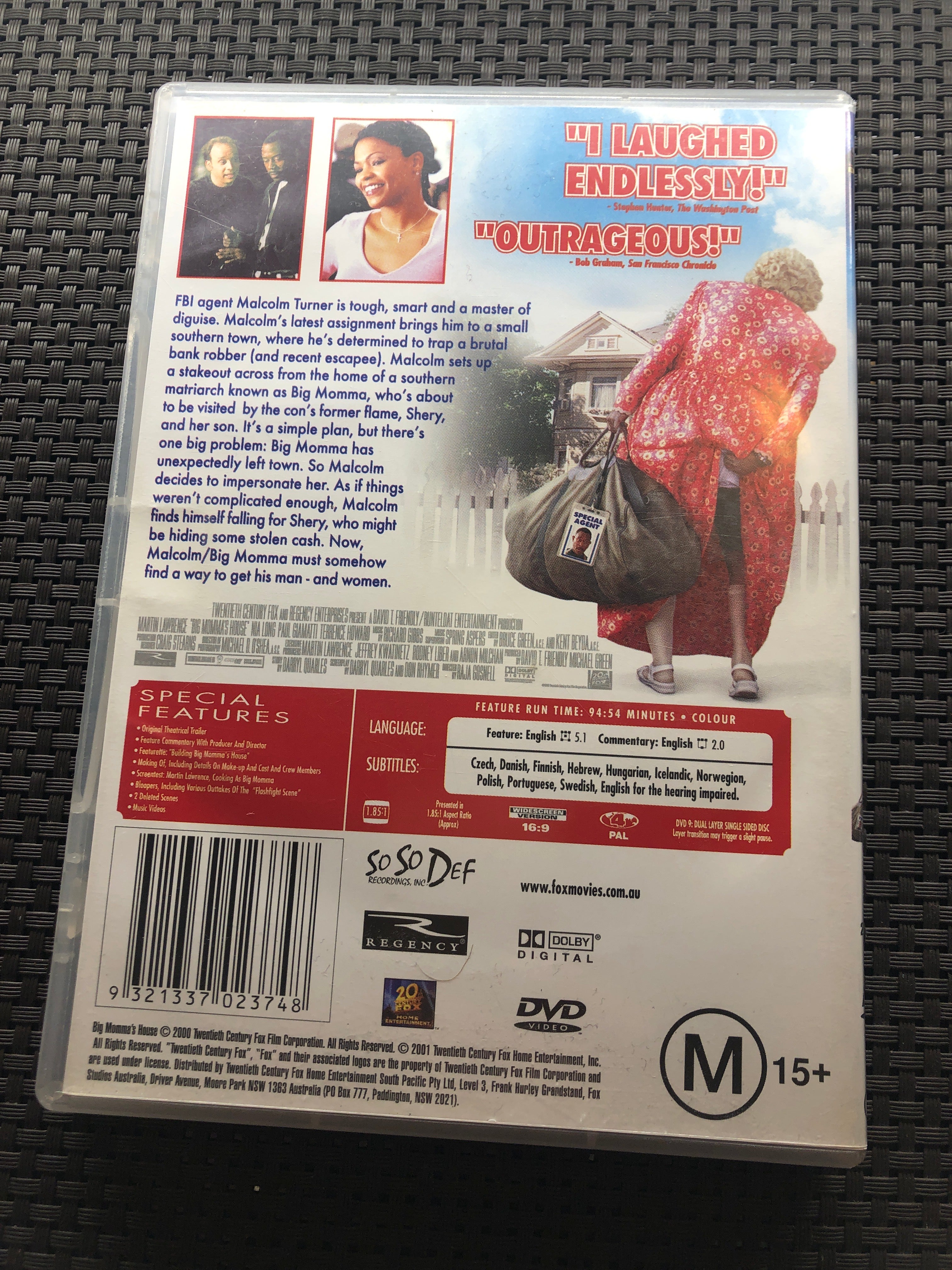 BIG MOMMA'S HOUSE - (PAL Region 4) DVD Cleaned and Tested