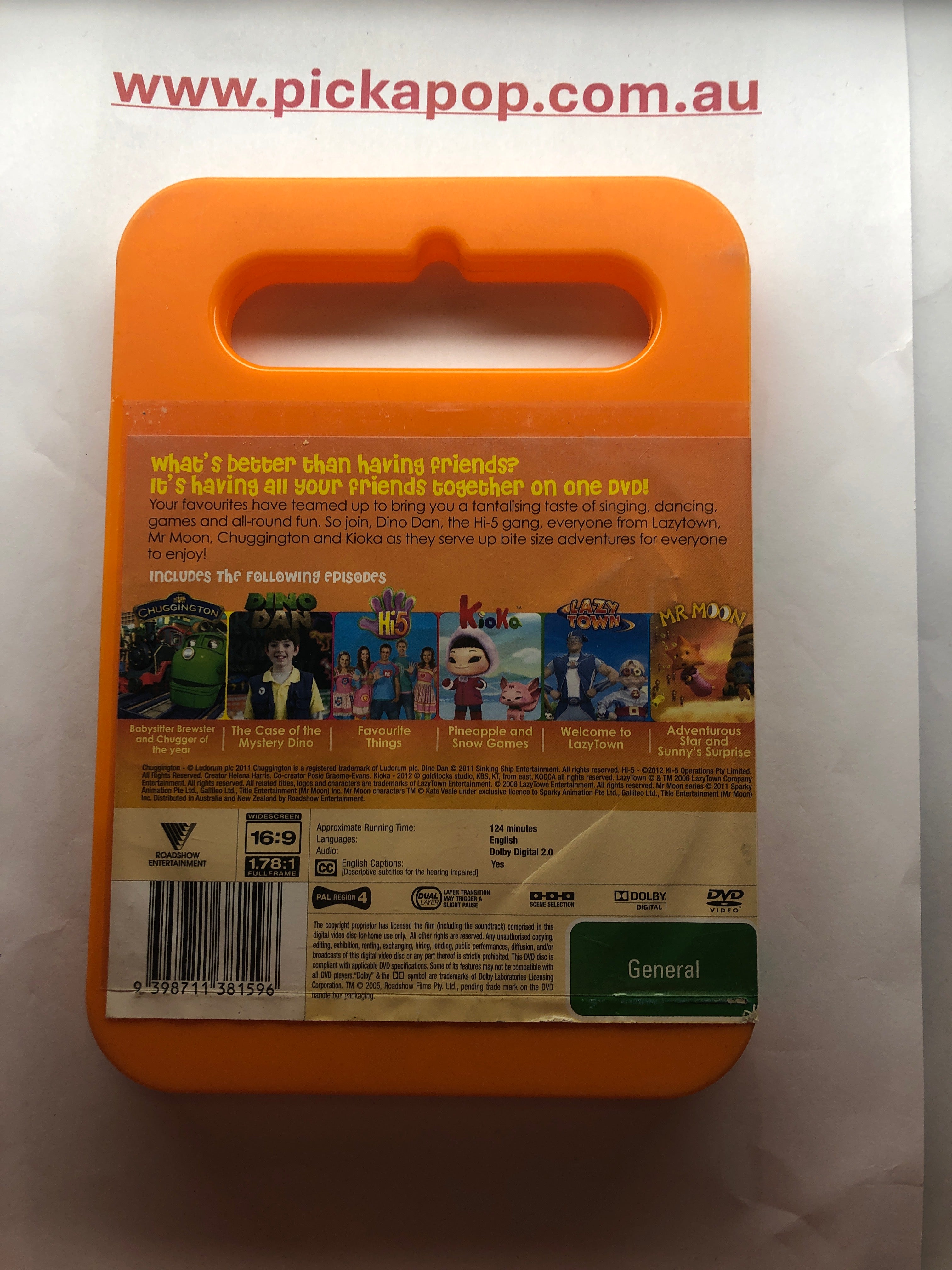 SNACK PACK KIDS FAVOURITES DINO DAN,HI5,LAZY TOWN,MR MOON,CHUGGINTON,KIOKA - (PAL Region 4)DVD Cleaned and Tested
