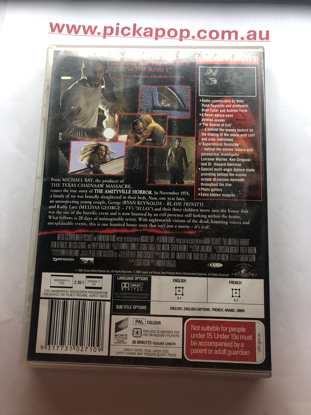 THE AMITYVILLE HORROR - (PAL Region 4) DVD Cleaned and Tested
