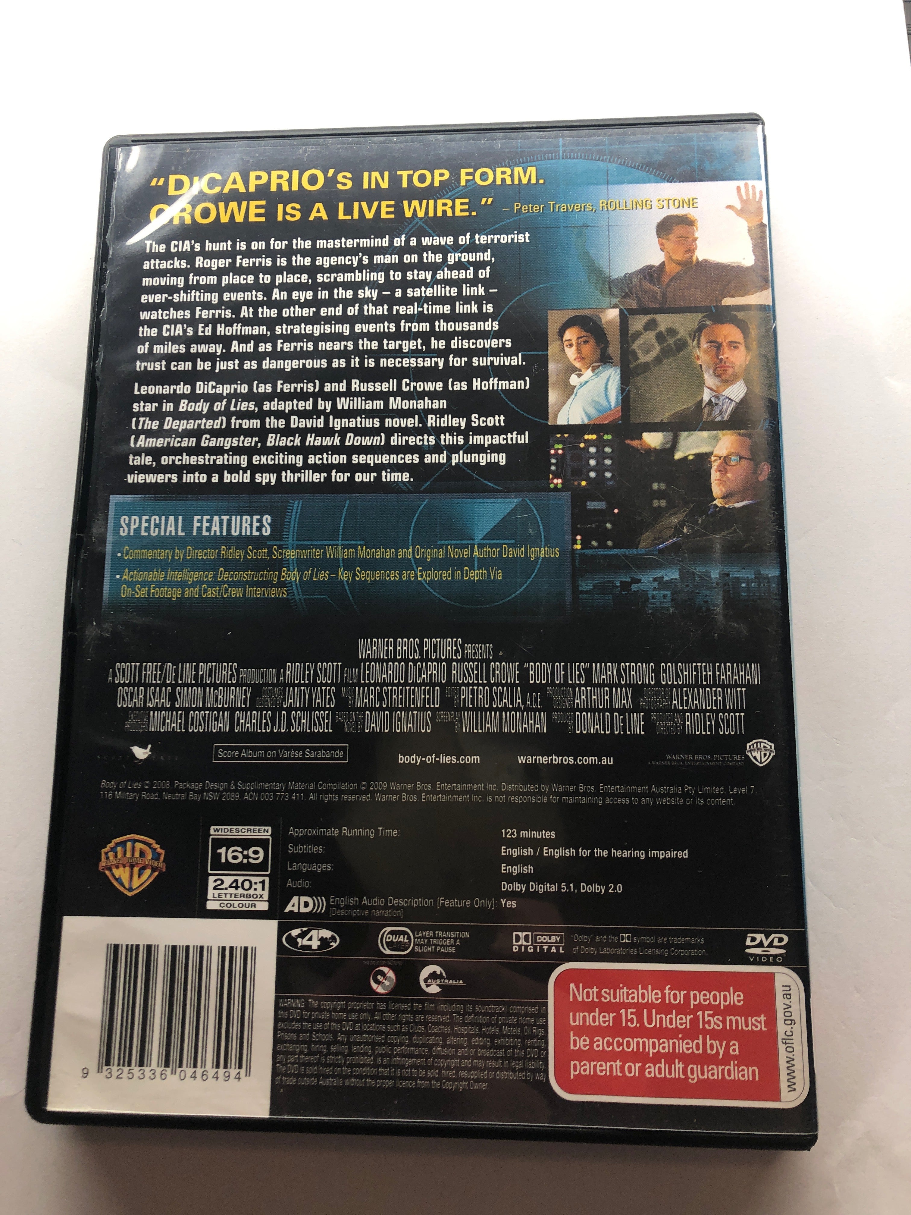 BODY OF LIES - (PAL Region 4) DVD Cleaned and Tested