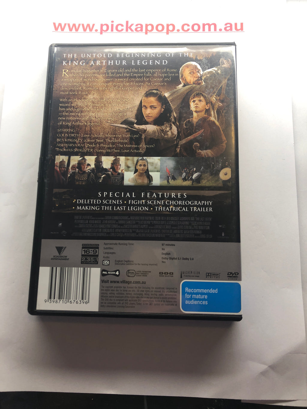 THE LAST LEGION - (PAL Region 4) DVD Cleaned and Tested