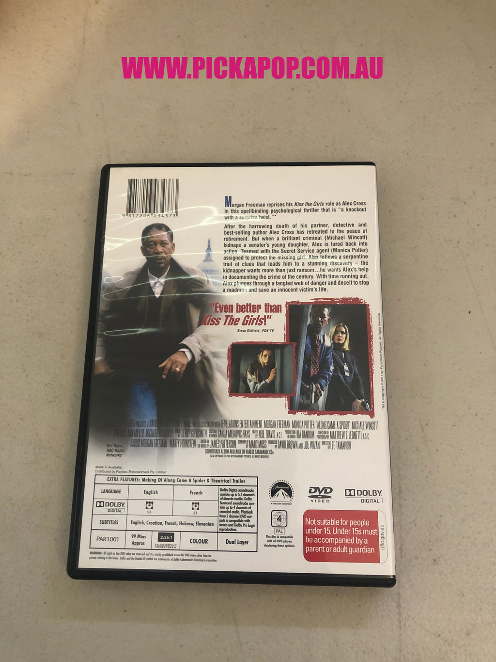 ALONG CAME A SPIDER - PAL Region 4 - DVD Cleaned and Tested