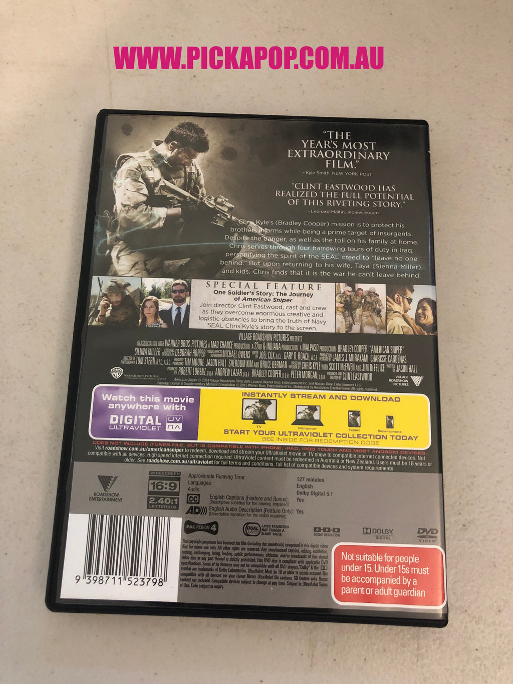 AMERICAN SNIPER - PAL Region 4 - DVD Cleaned and Tested