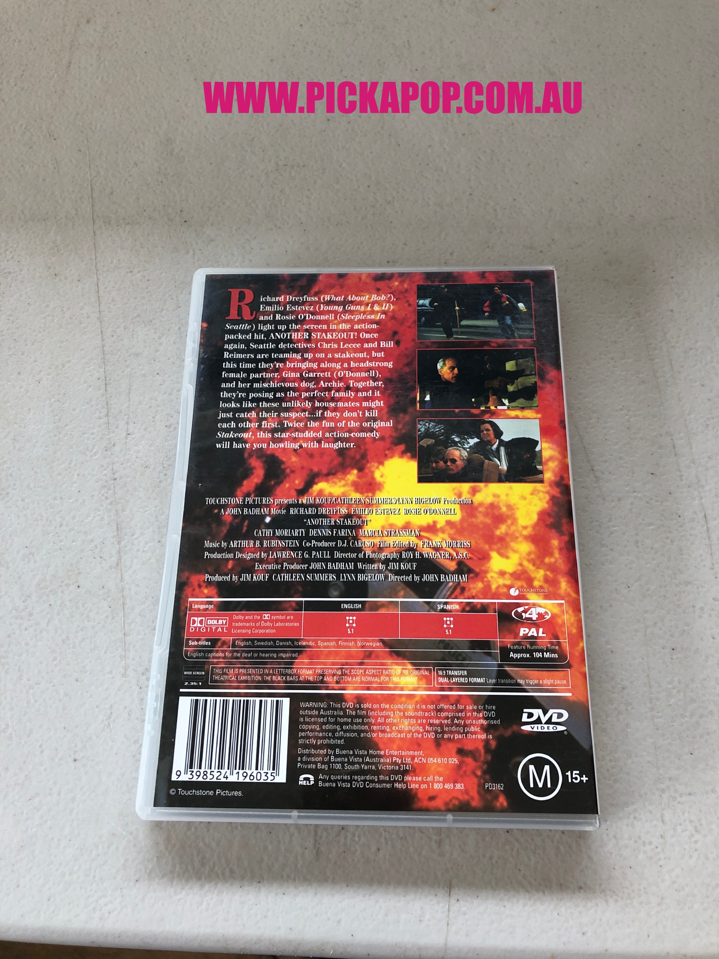 ANOTHER  STAKEOUT - PAL Region 4 - DVD Cleaned and Tested