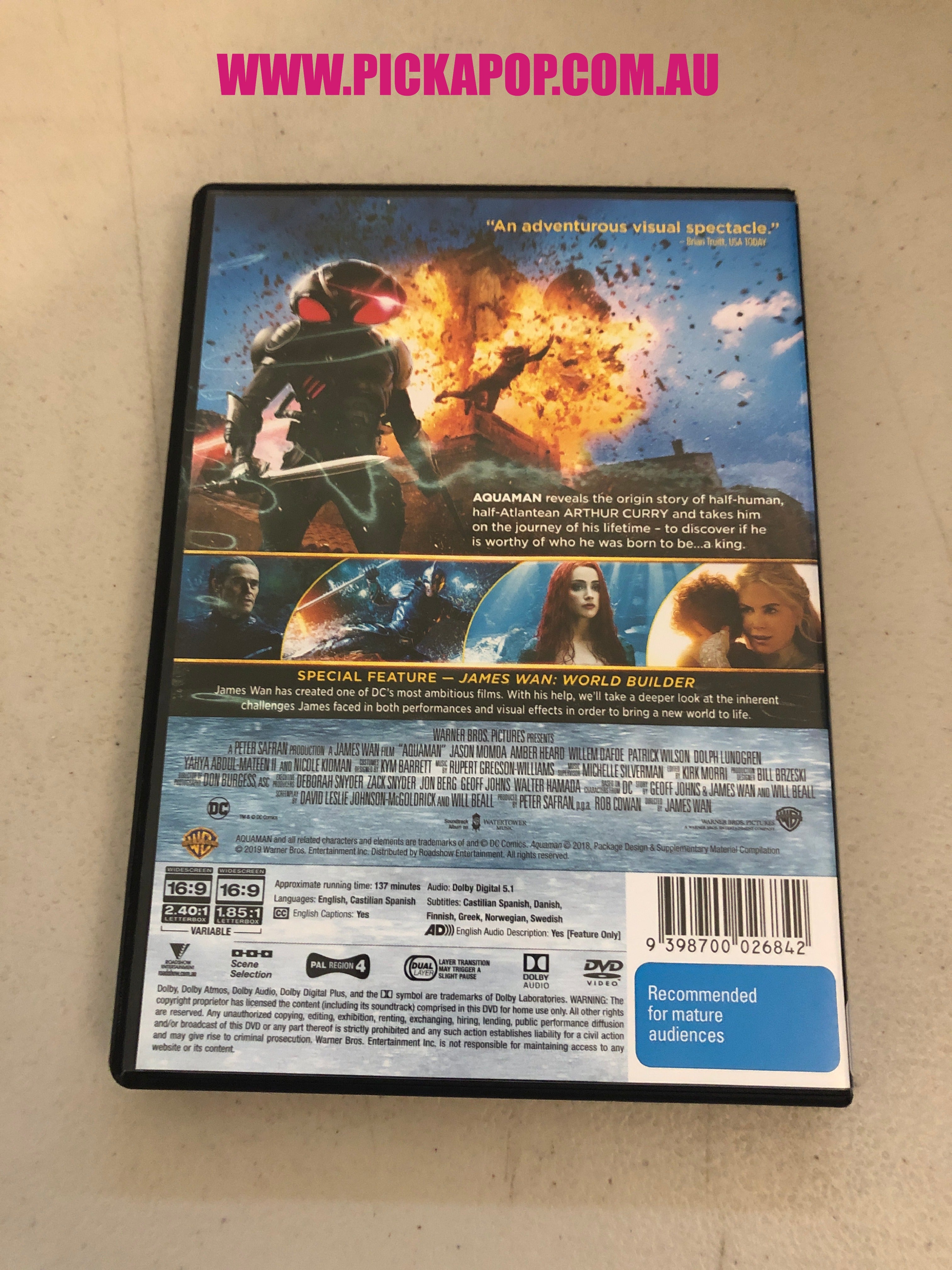 AQUAMAN - PAL Region 4 - DVD Cleaned and Tested