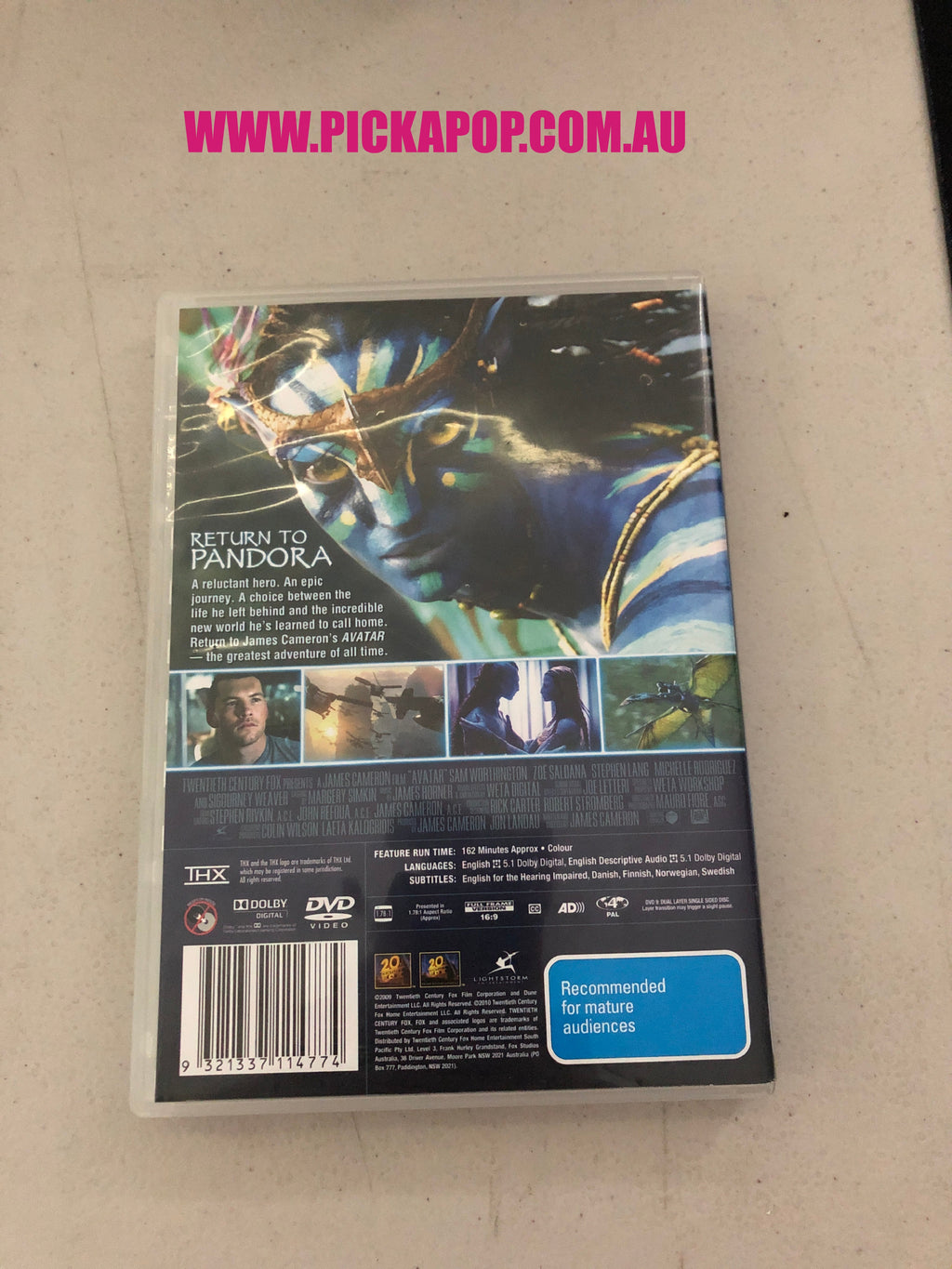 AVATAR - PAL Region 4 - DVD Cleaned and Tested