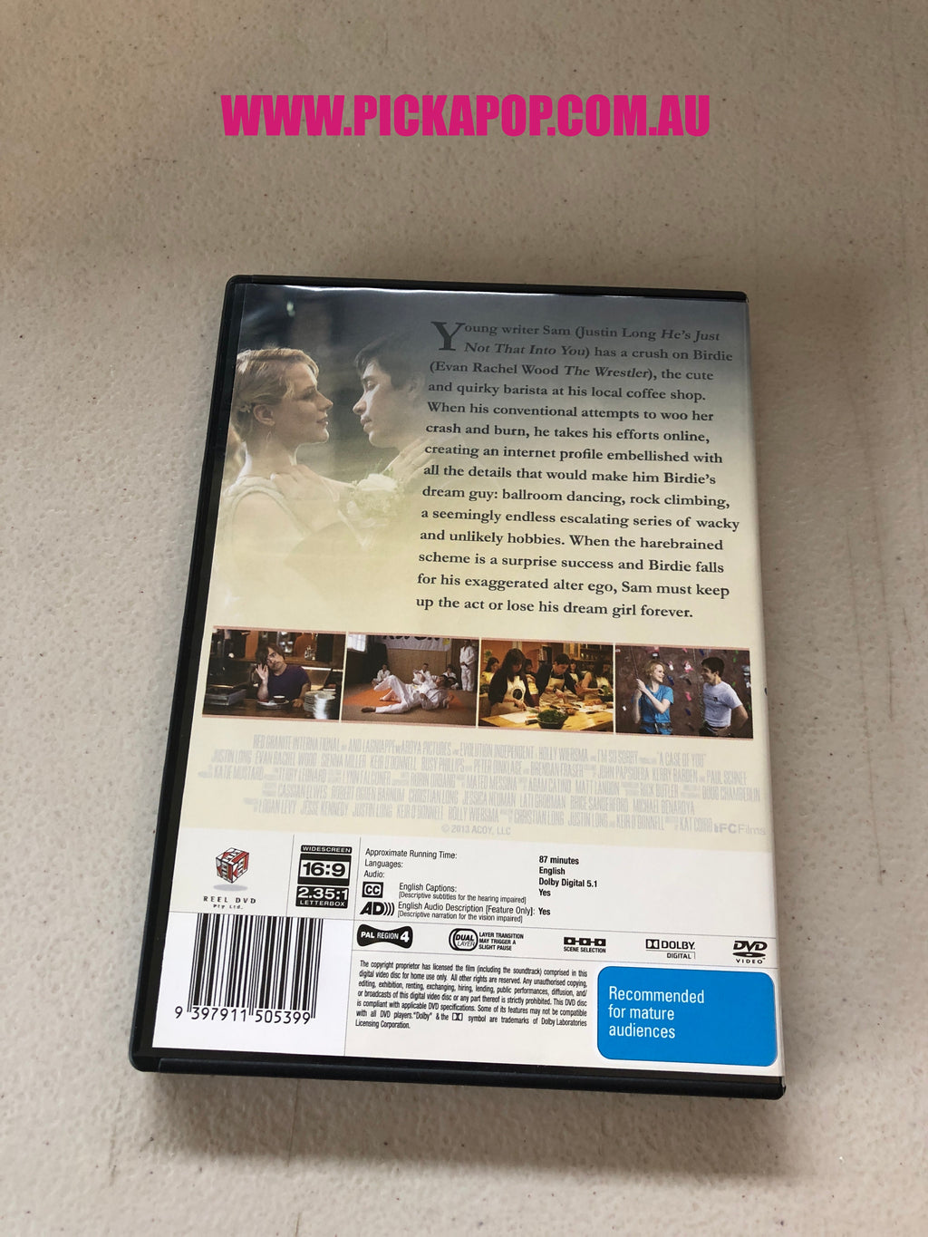 A CASE OF YOU - PAL Region 4 - DVD Cleaned and Tested