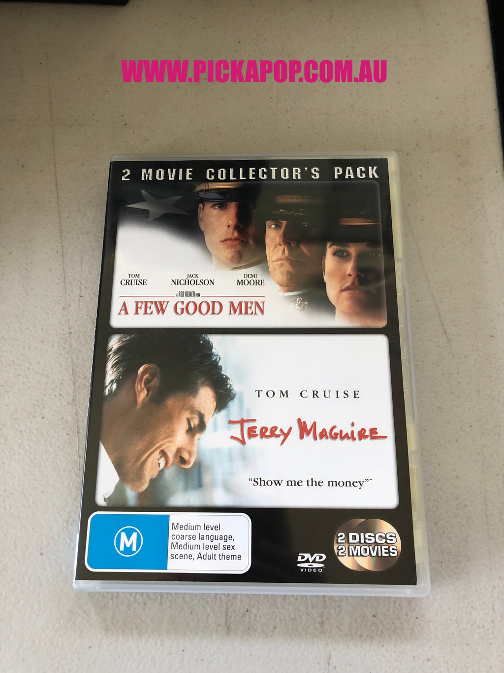 A FEW GOOD MEN,JERRY MAGUIRE - PAL Region 4 - DVD Cleaned and Tested