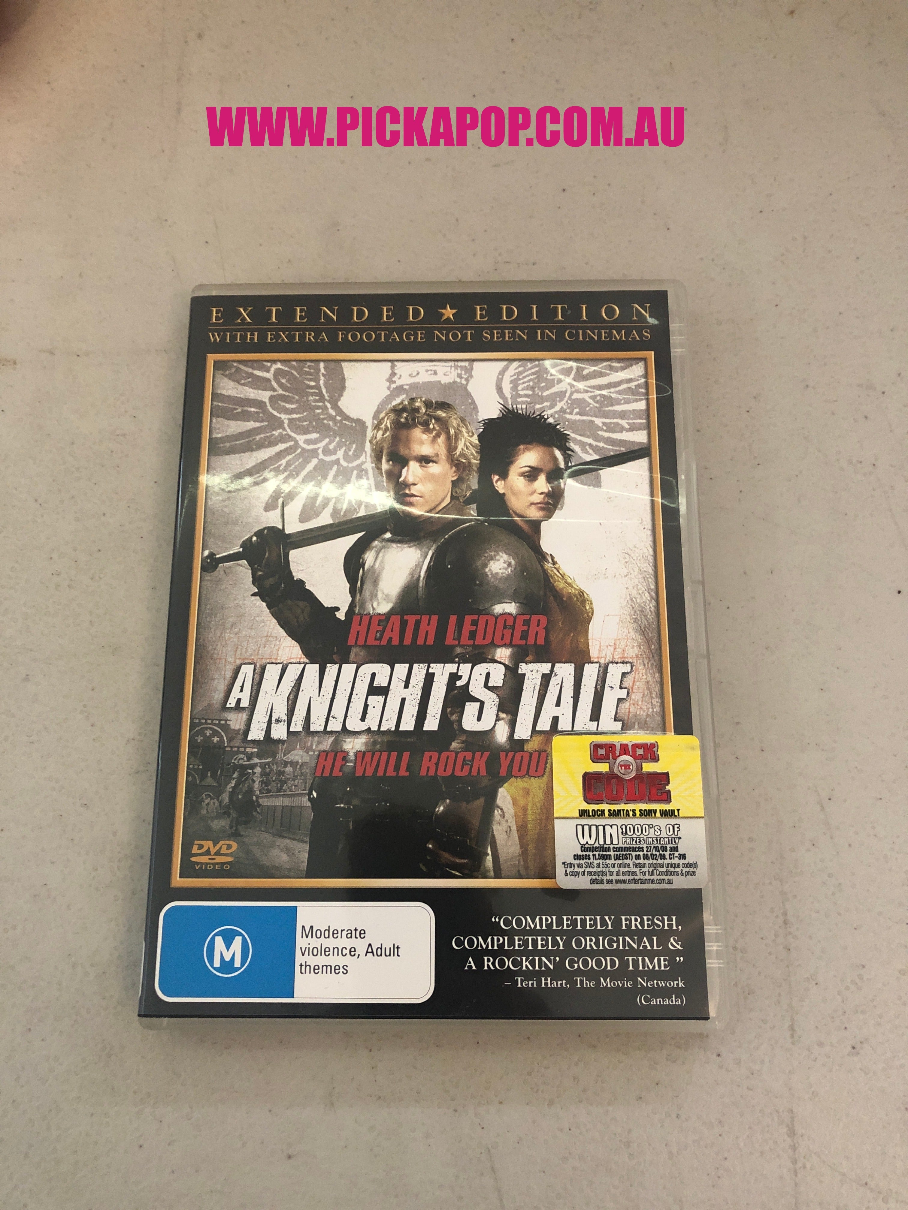 A KNIGHTS TALE - PAL Region 4 - DVD Cleaned and Tested