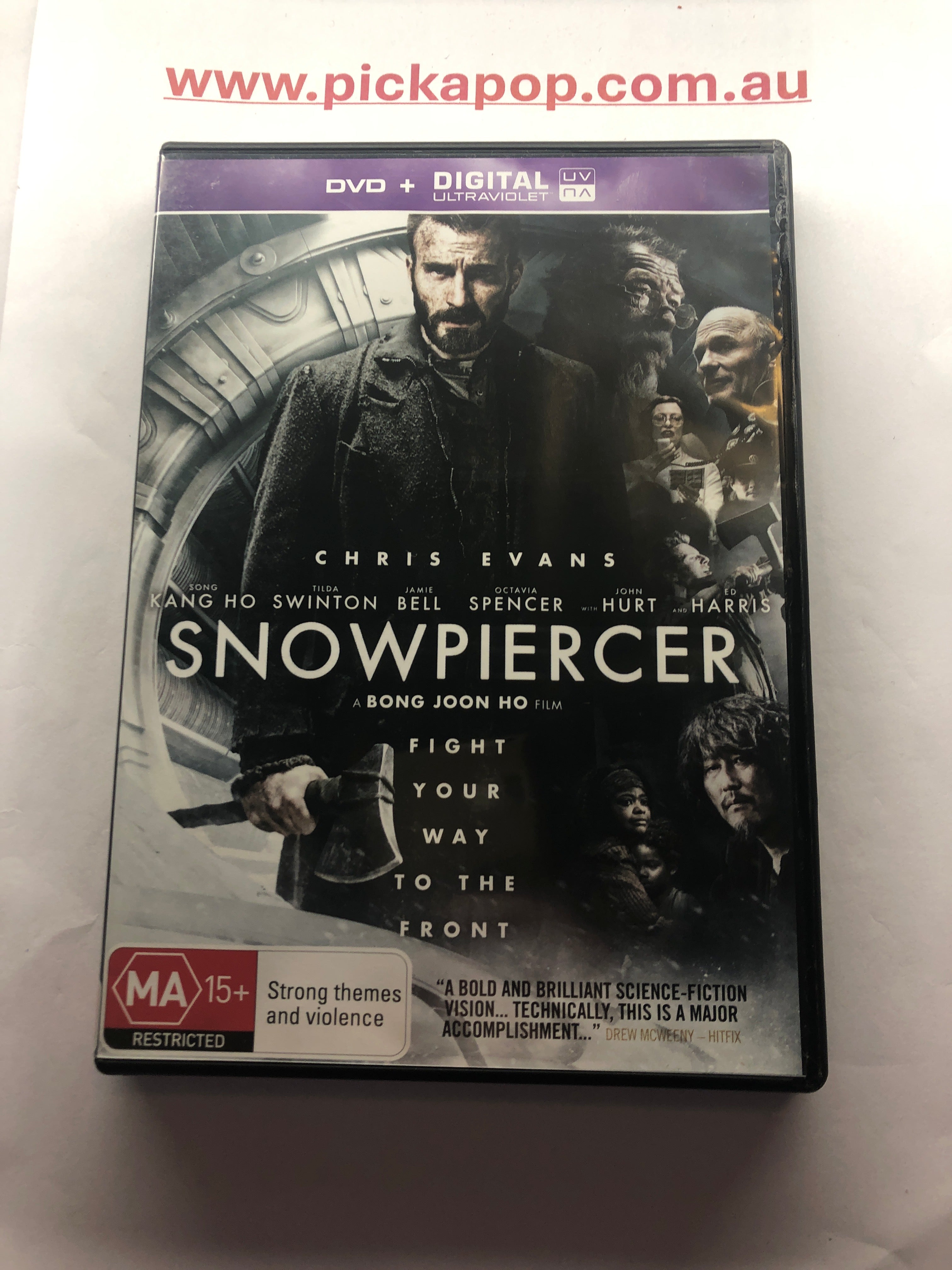 SNOWPIERCER DVD & DIGITAL ULTRALVIOLET- (PAL Region 4) DVD Cleaned and Tested