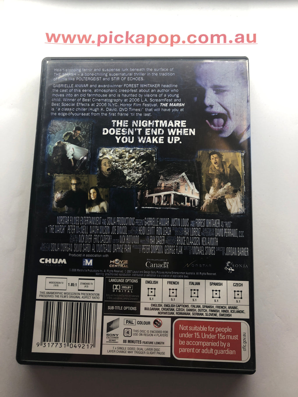 THE MARSH - (PAL Region 4) DVD Cleaned and Tested