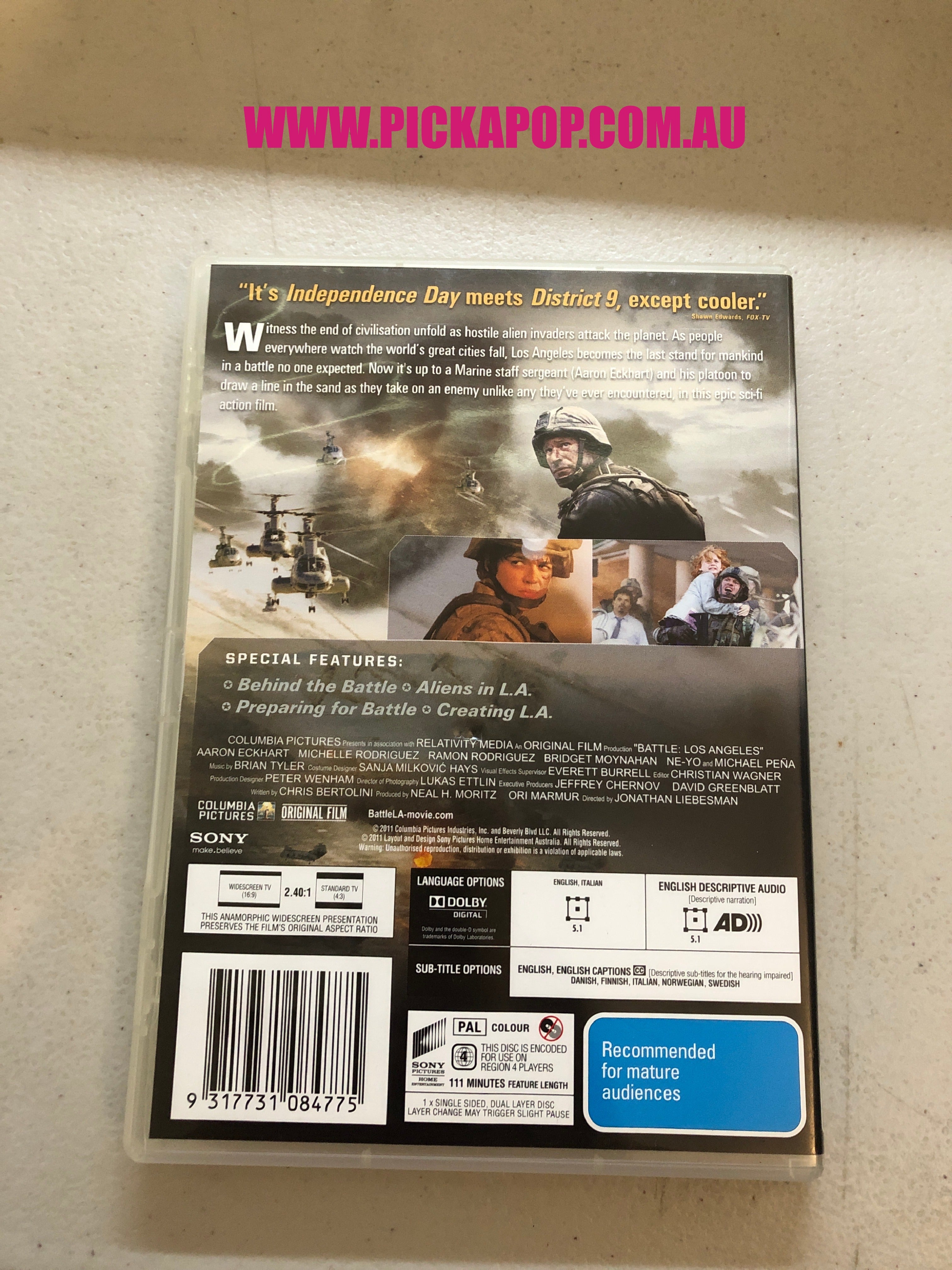 BATTLE: LOS ANGELES - PAL Region 4 - DVD Cleaned and Tested