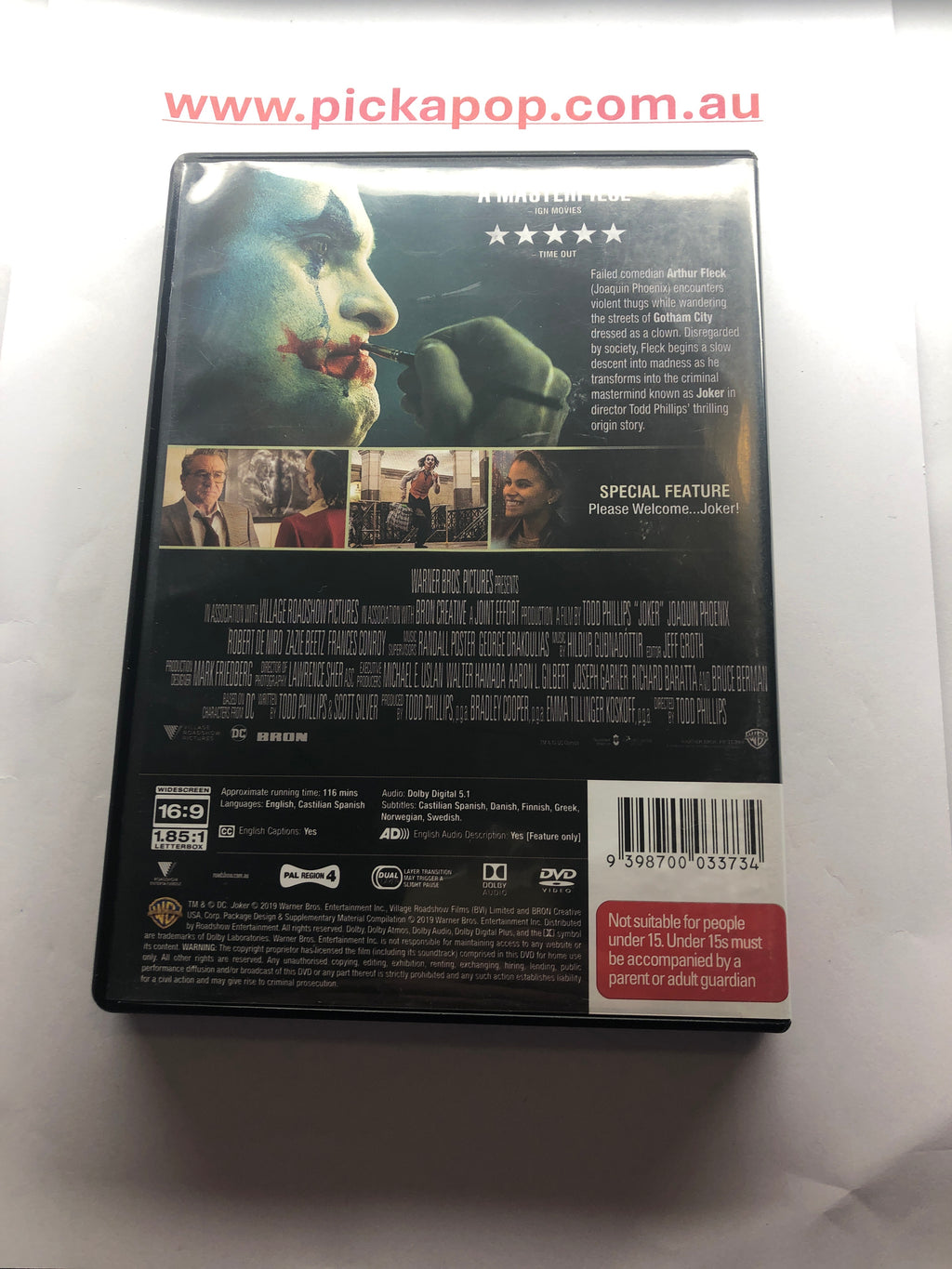 JOKER - (PAL Region 4) DVD Cleaned and Tested