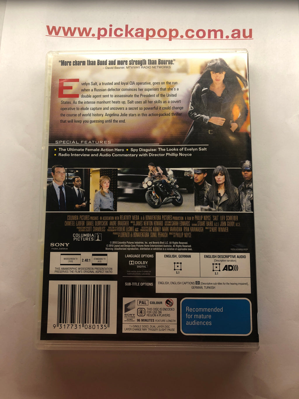 SALT - (PAL Region 4) DVD Cleaned and Tested
