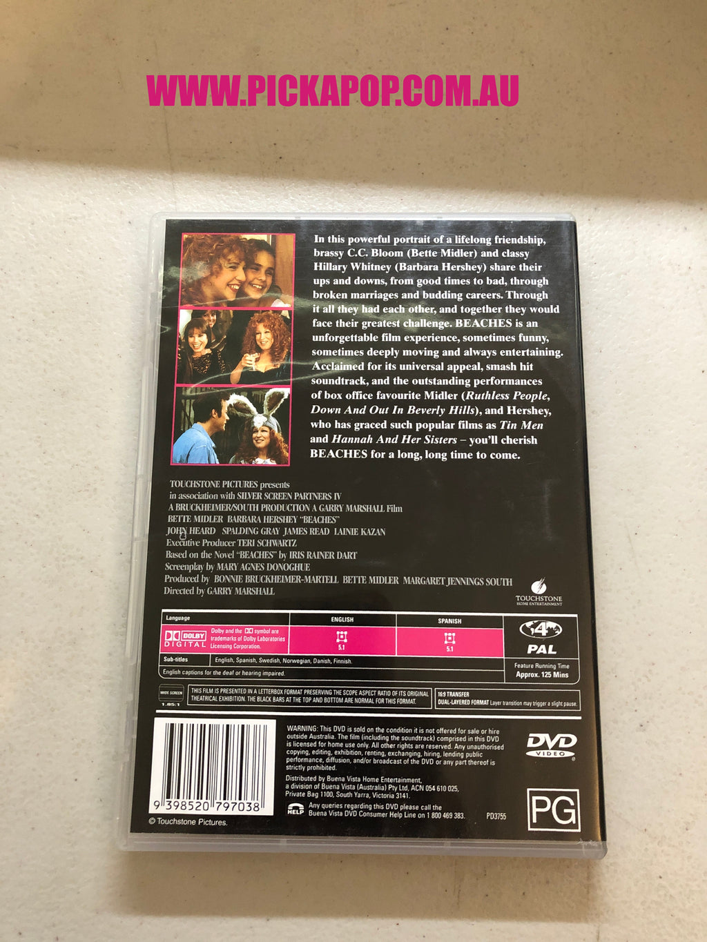 BEACHES - PAL Region 4 - DVD Cleaned and Tested