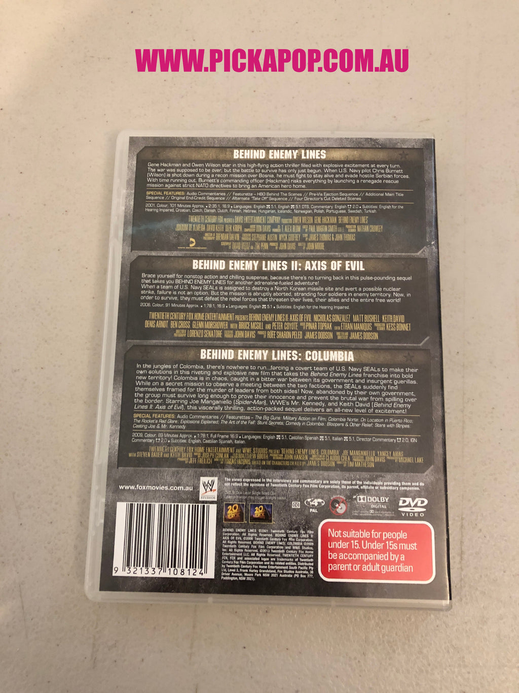 BEHIND ENEMY LINES THE ULTIMATE COLLECTION - PAL Region 4 - DVD Cleaned and Tested