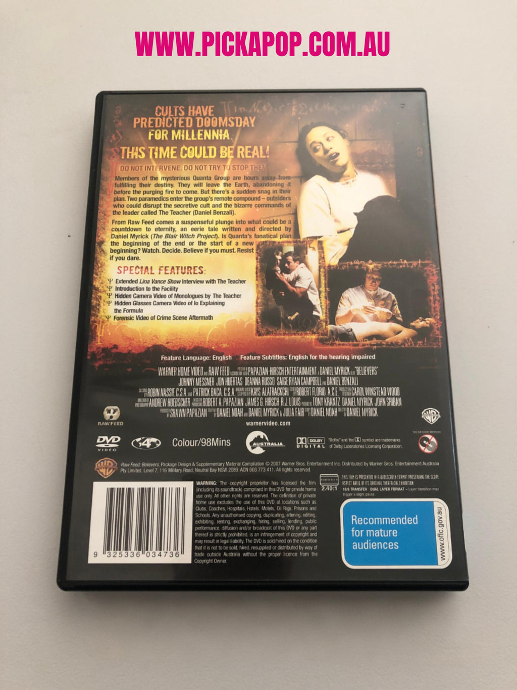 BELIEVERS - (PAL Region 4) DVD Cleaned and Tested