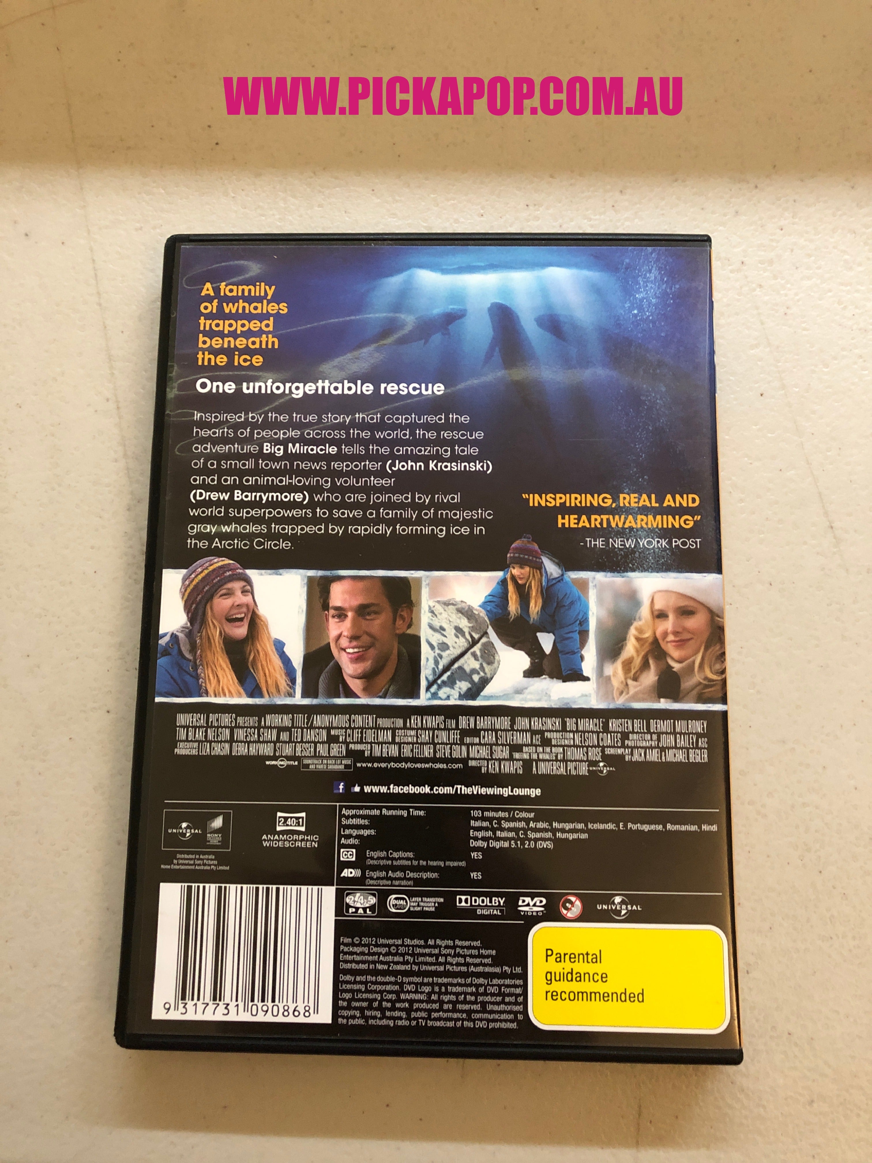 BIG MIRACLE - PAL Region 4 - DVD Cleaned and Tested