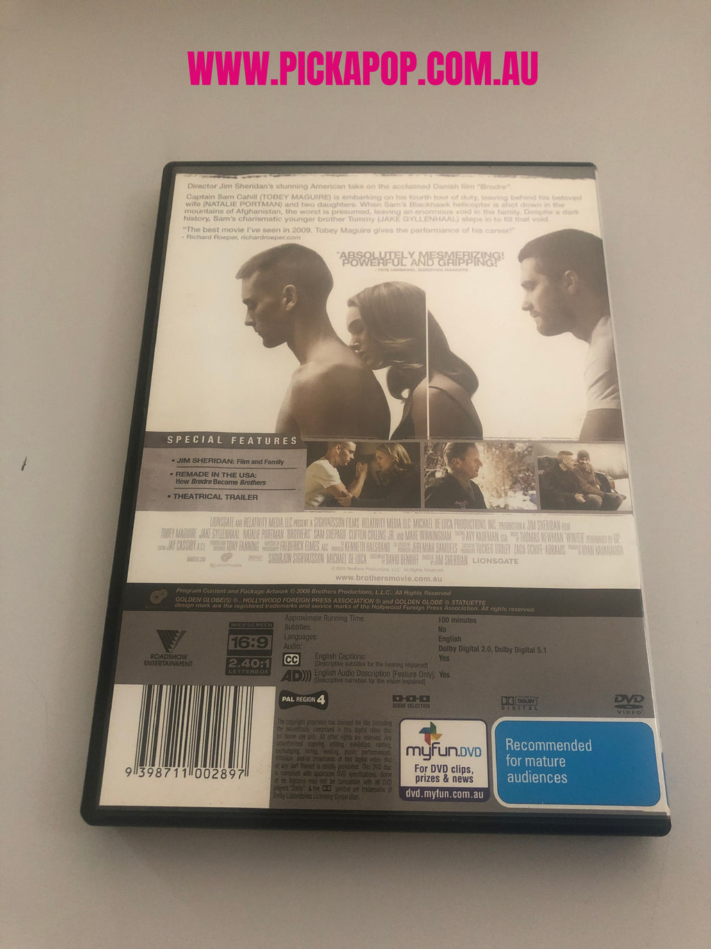 BROTHERS - (PAL Region 4) DVD Cleaned and Tested
