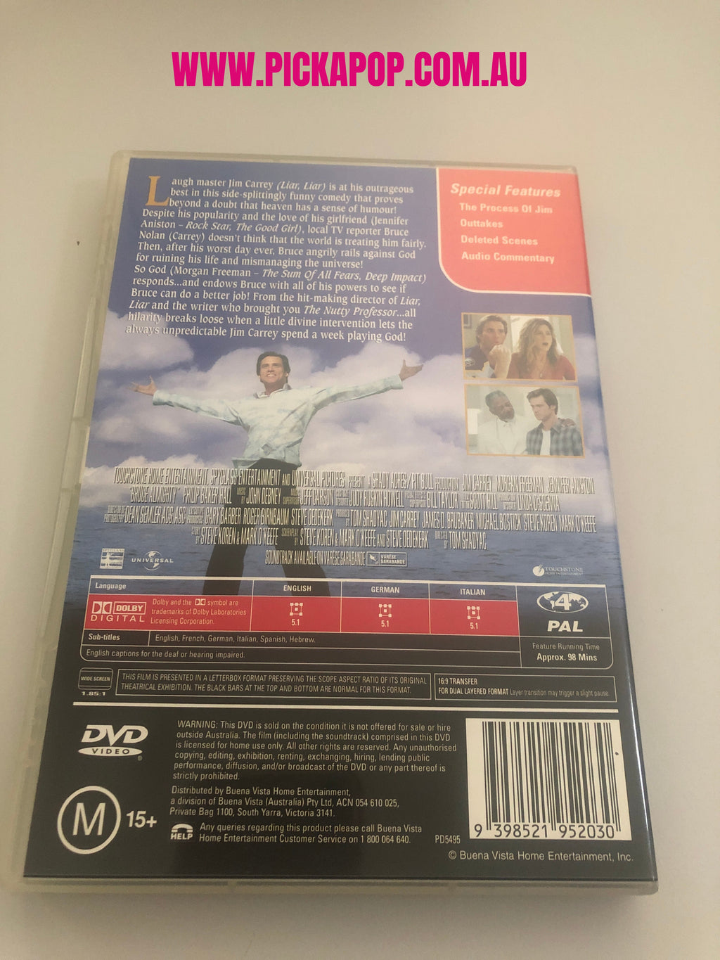 BRUCE ALMIGHTY - (PAL Region 4) DVD Cleaned and Tested