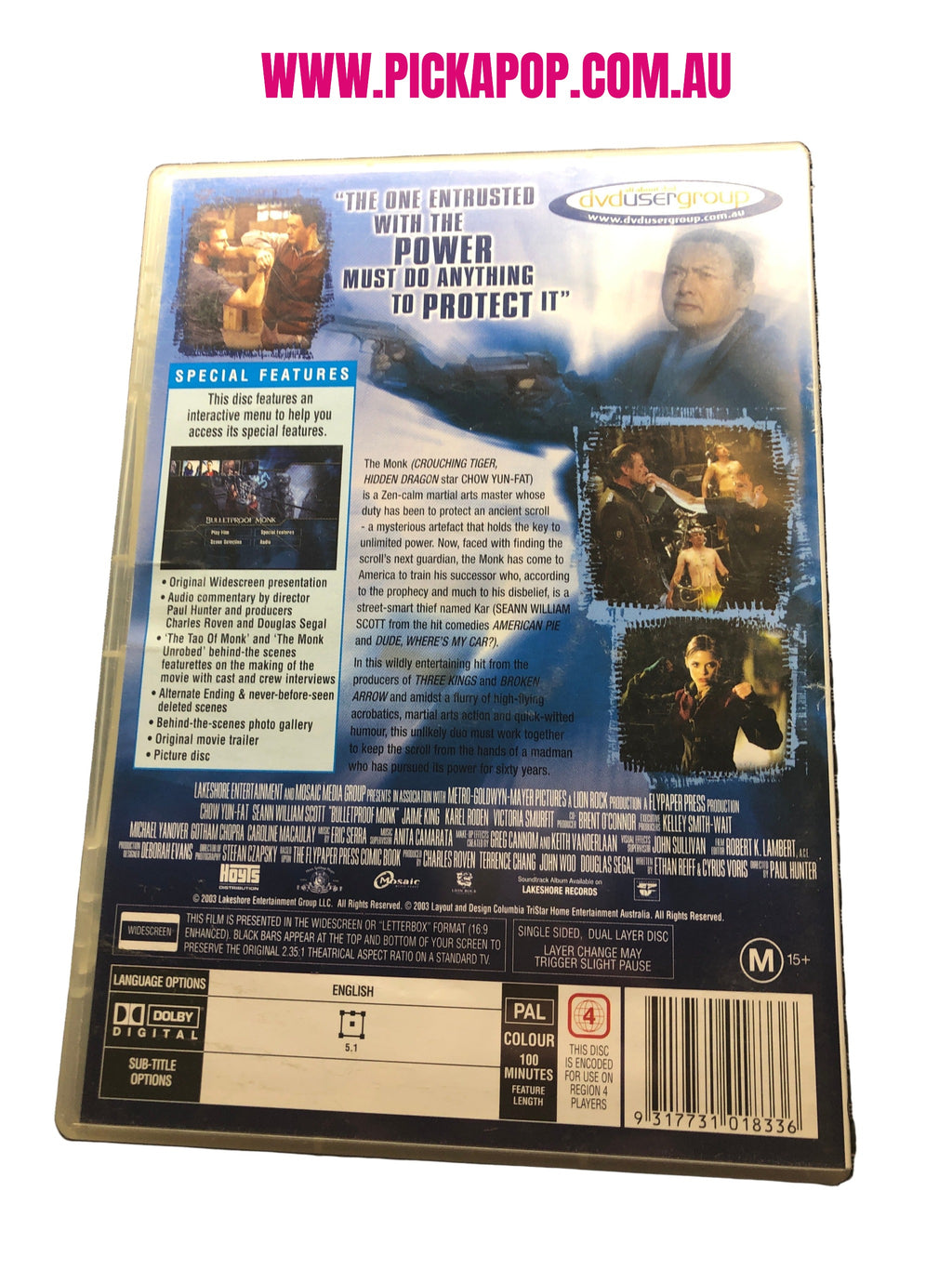 BULLETPROOF MONK - (PAL Region 4) DVD Cleaned and Tested