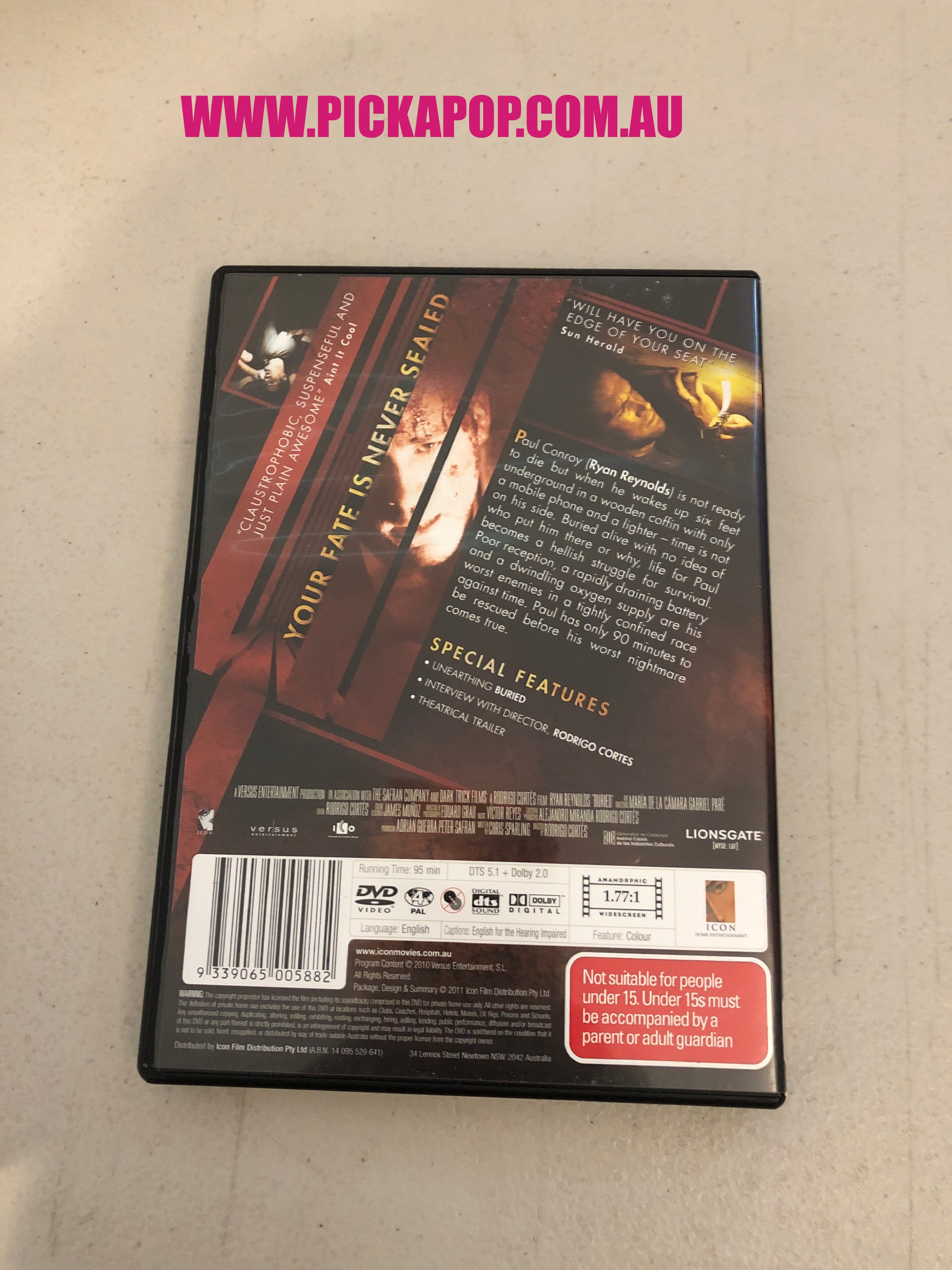 BURIED - PAL Region 4 - DVD Cleaned and Tested