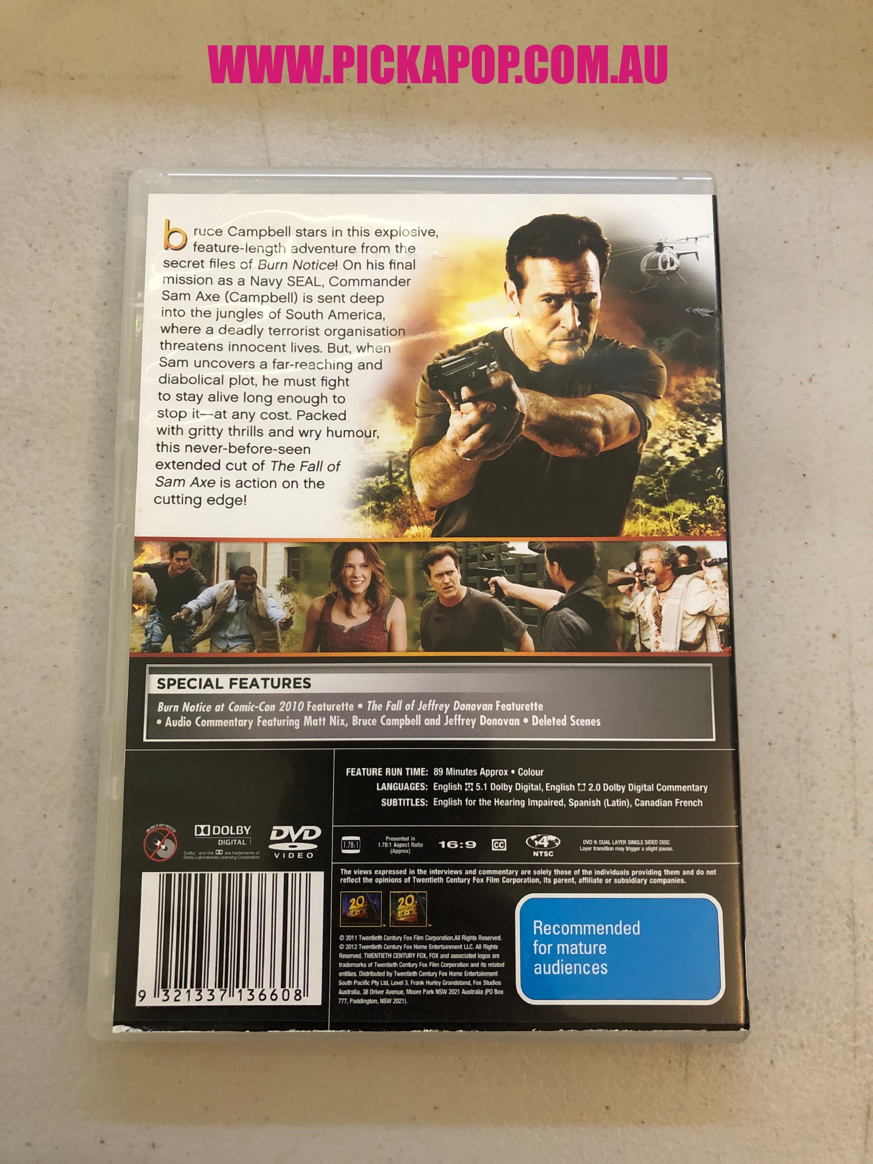 BURN NOTICE THE FALL OF SAME AXE - PAL Region 4 - DVD Cleaned and Tested