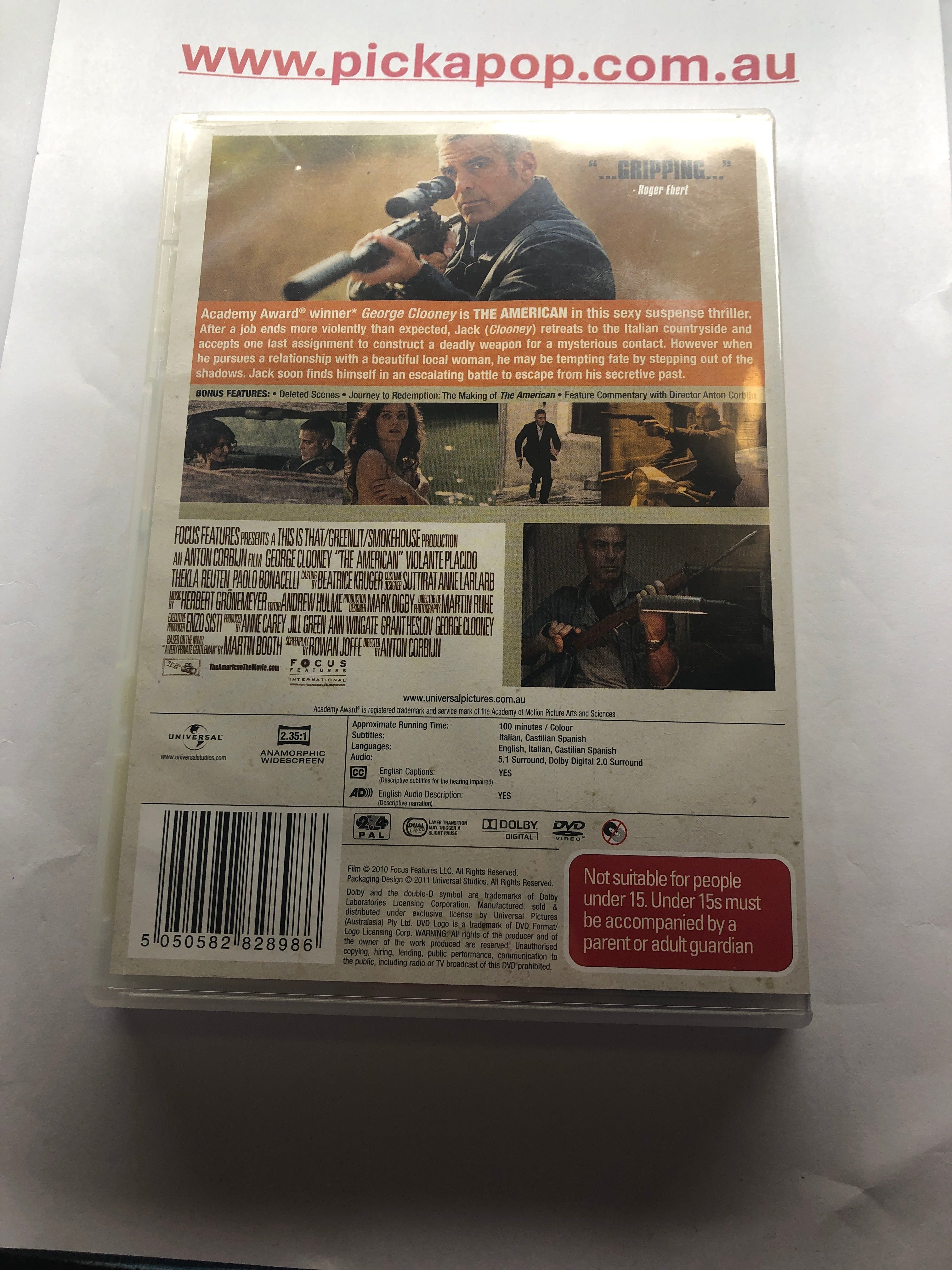 THE AMERICAN - (PAL Region 4) DVD Cleaned and Tested