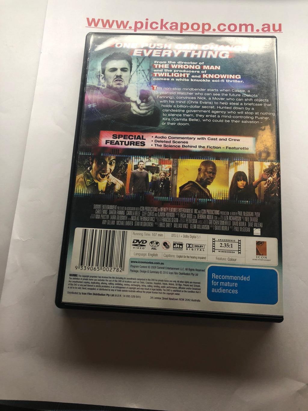 PUSH -(PAL Region 4) DVD Cleaned and Tested