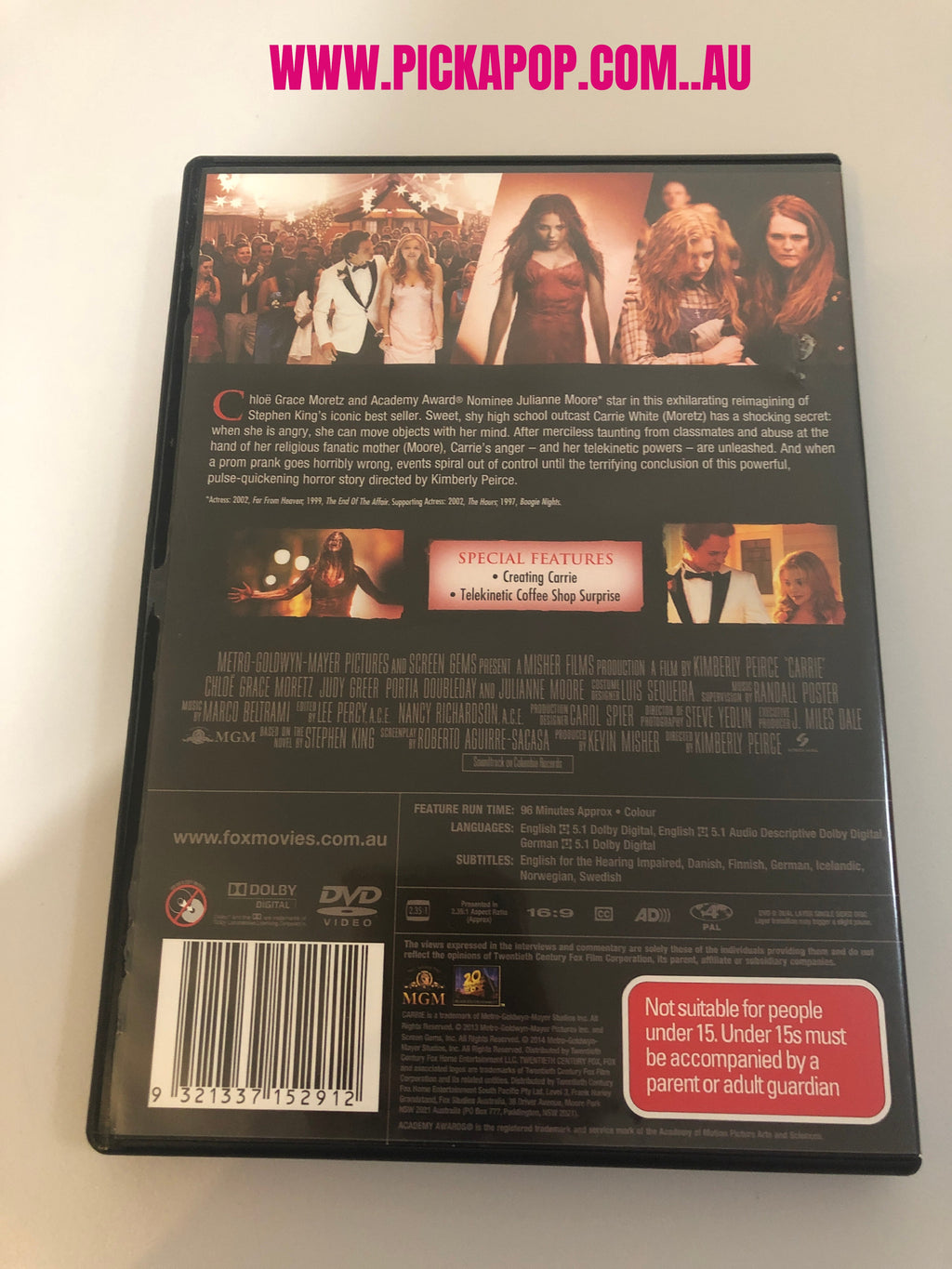 CARRIE - (PAL Region 4) DVD Cleaned and Tested