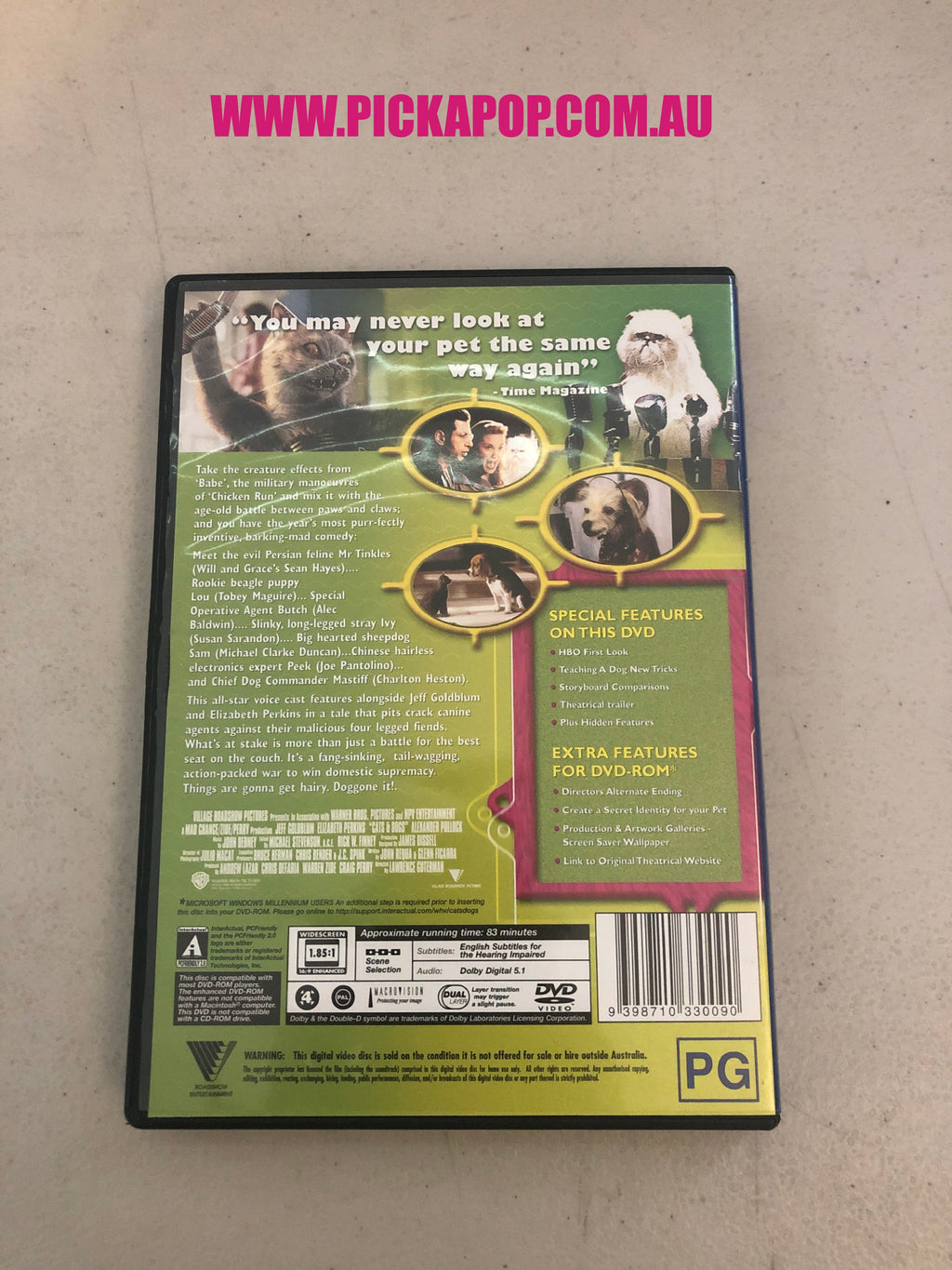 CATS & DOGS - PAL Region 4 - DVD Cleaned and Tested