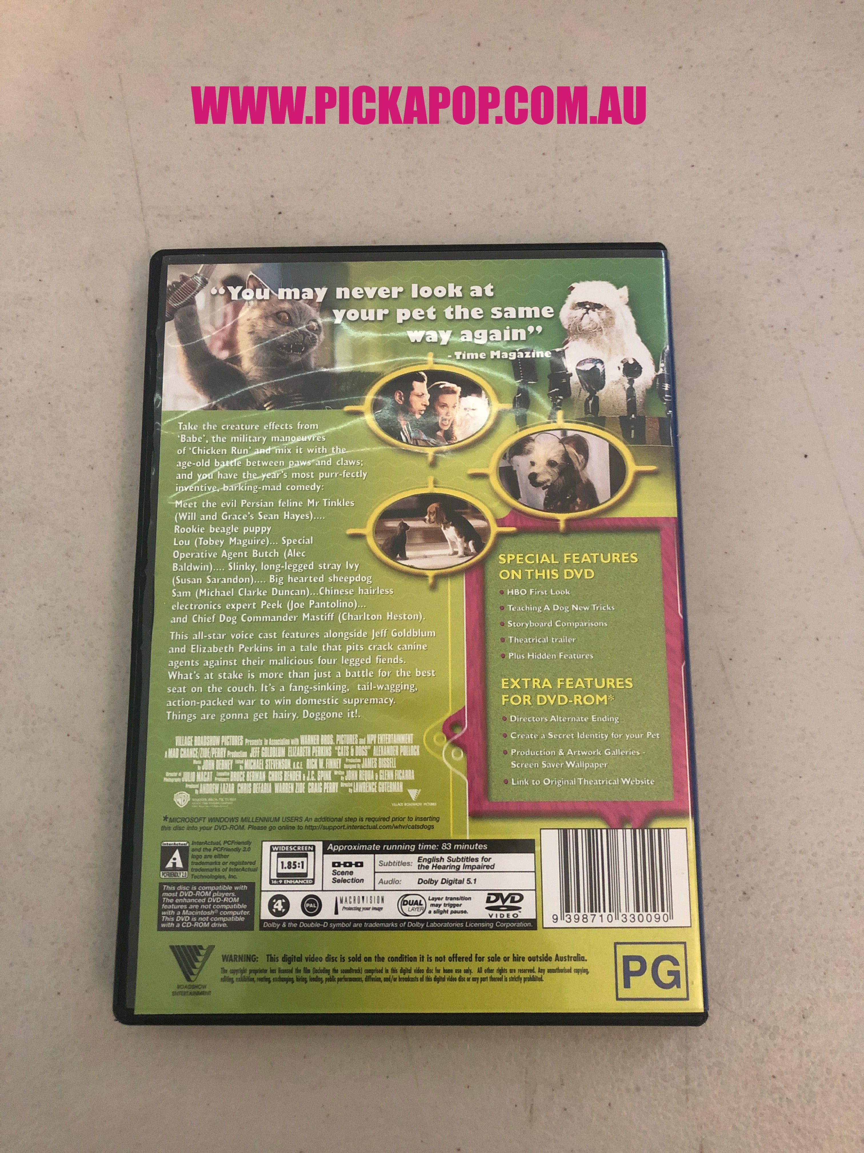 CATS & DOGS - PAL Region 4 - DVD Cleaned and Tested