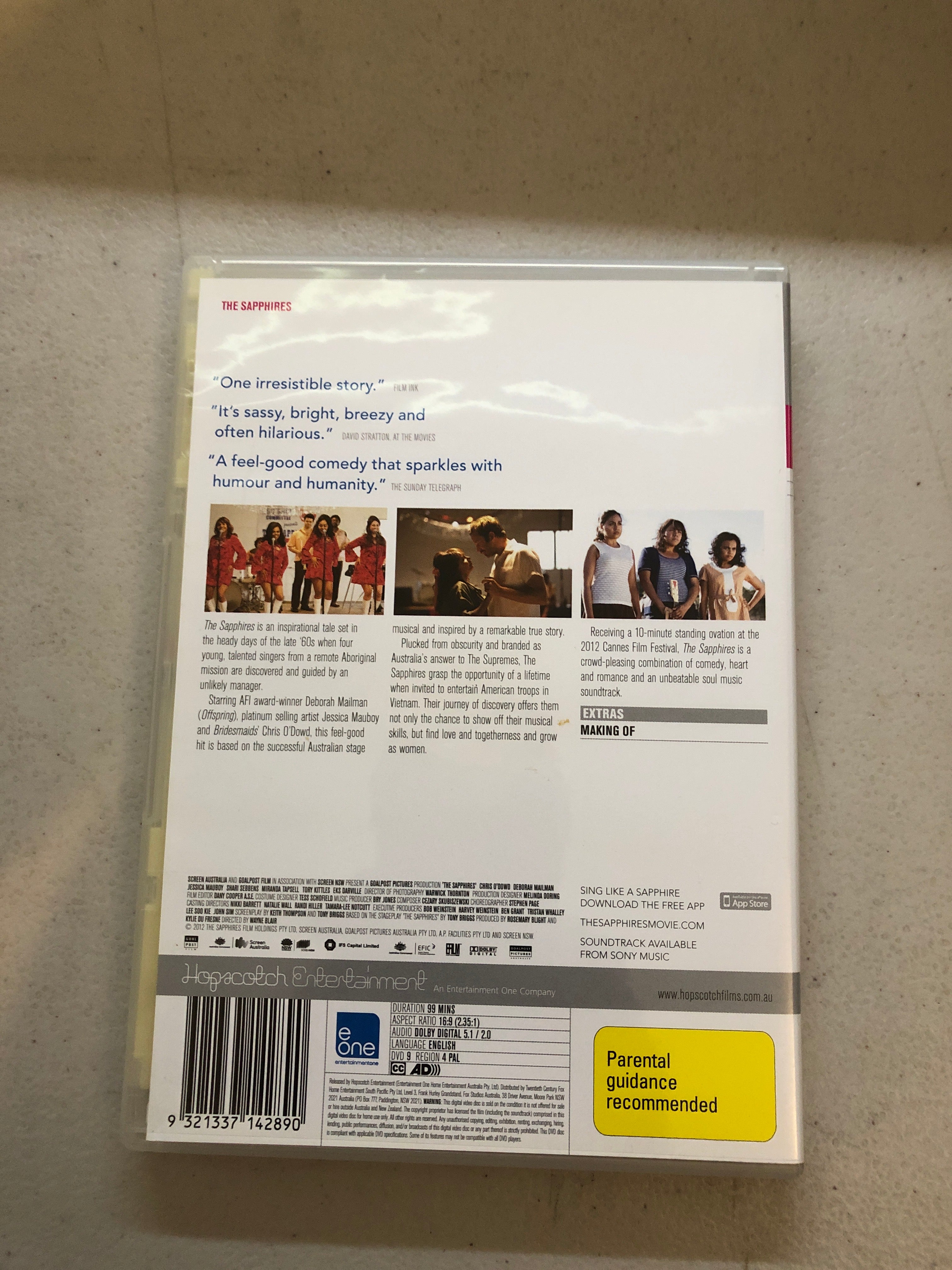 THE SAPPHIRES - PAL Region 4 - PAL Region - DVD Cleaned and Tested