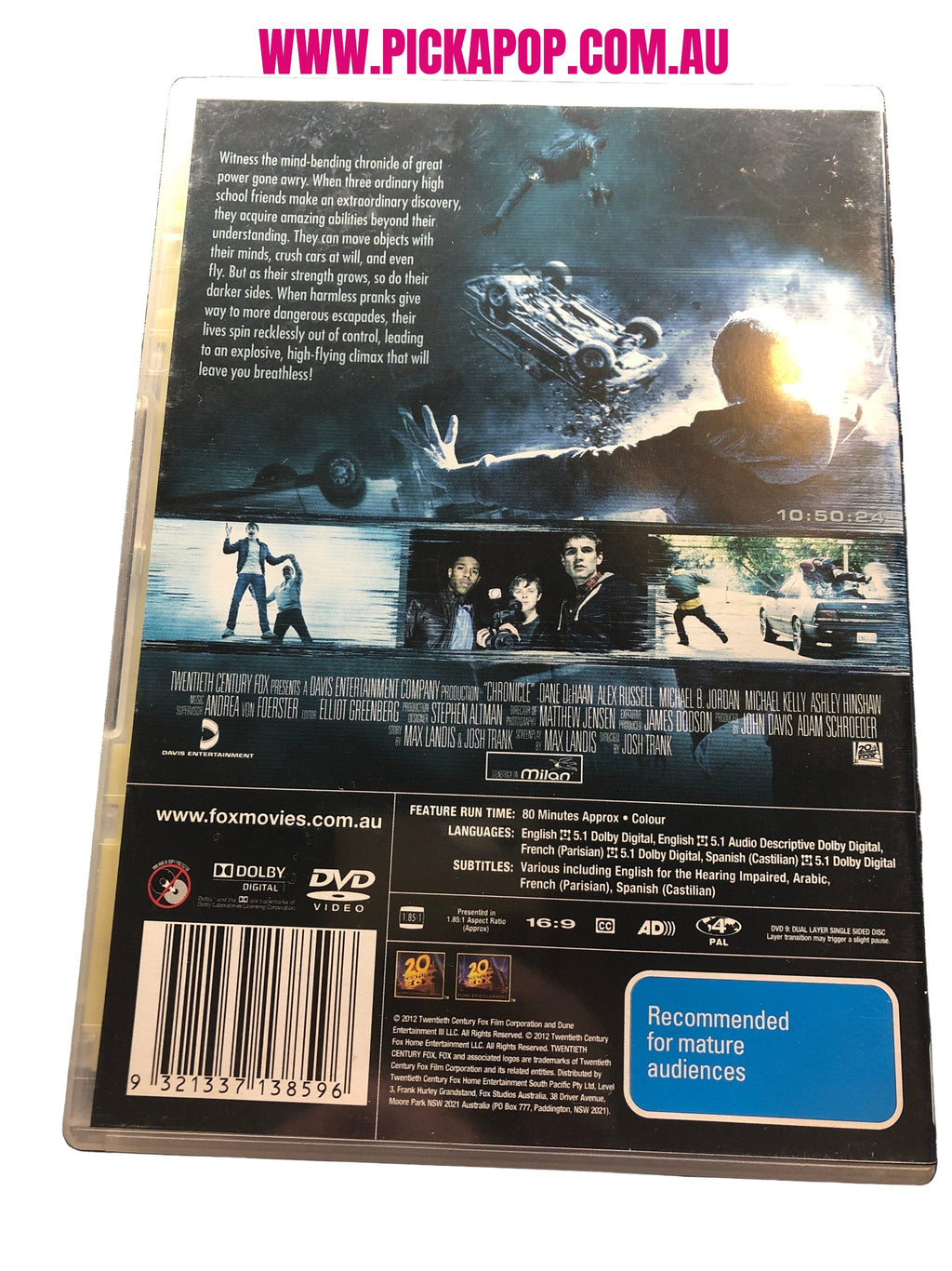 CHRONICLE - (PAL Region 4) DVD Cleaned and Tested