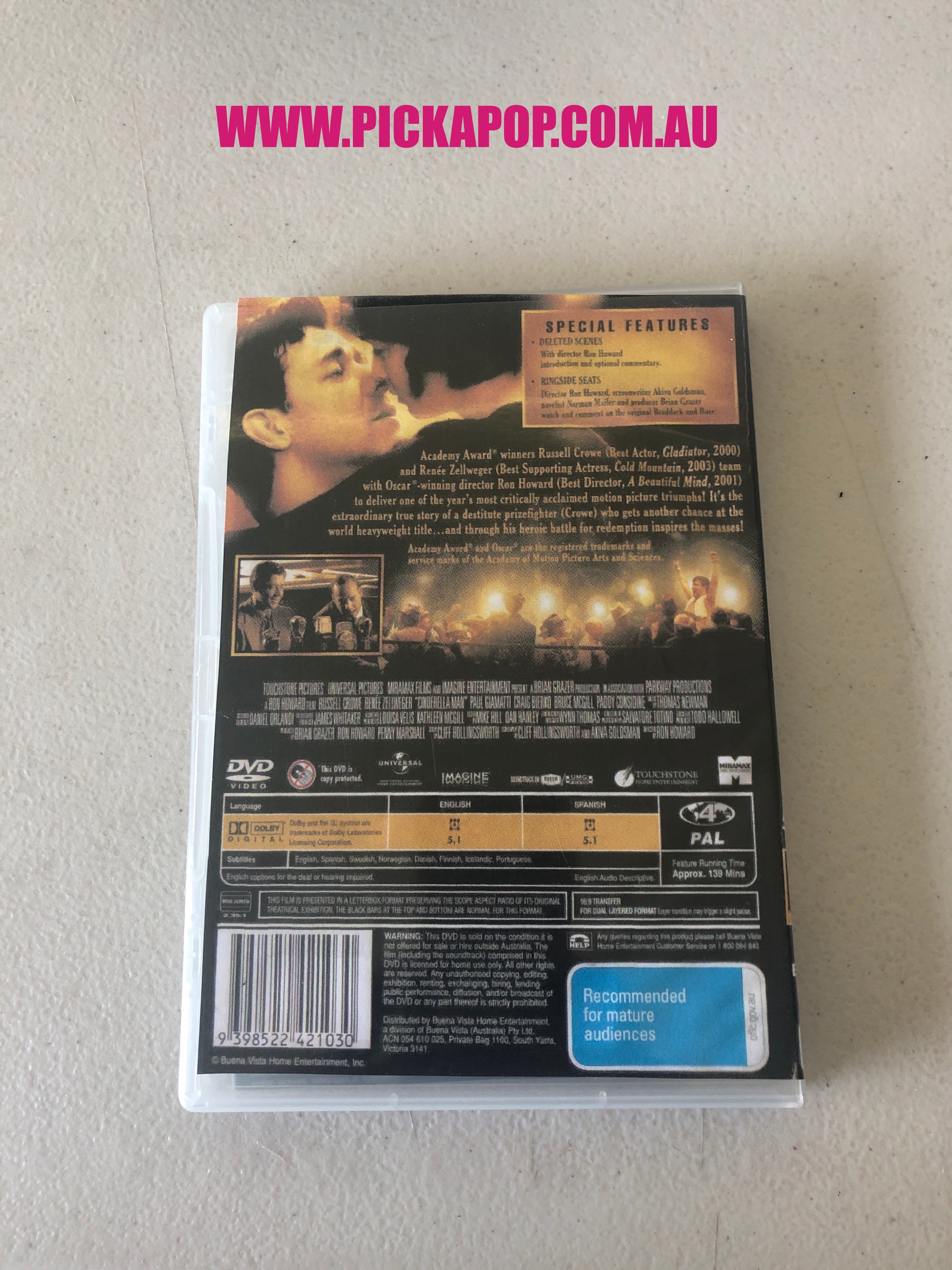 CINDERELLA MAN - PAL Region 4 - DVD Cleaned and Tested