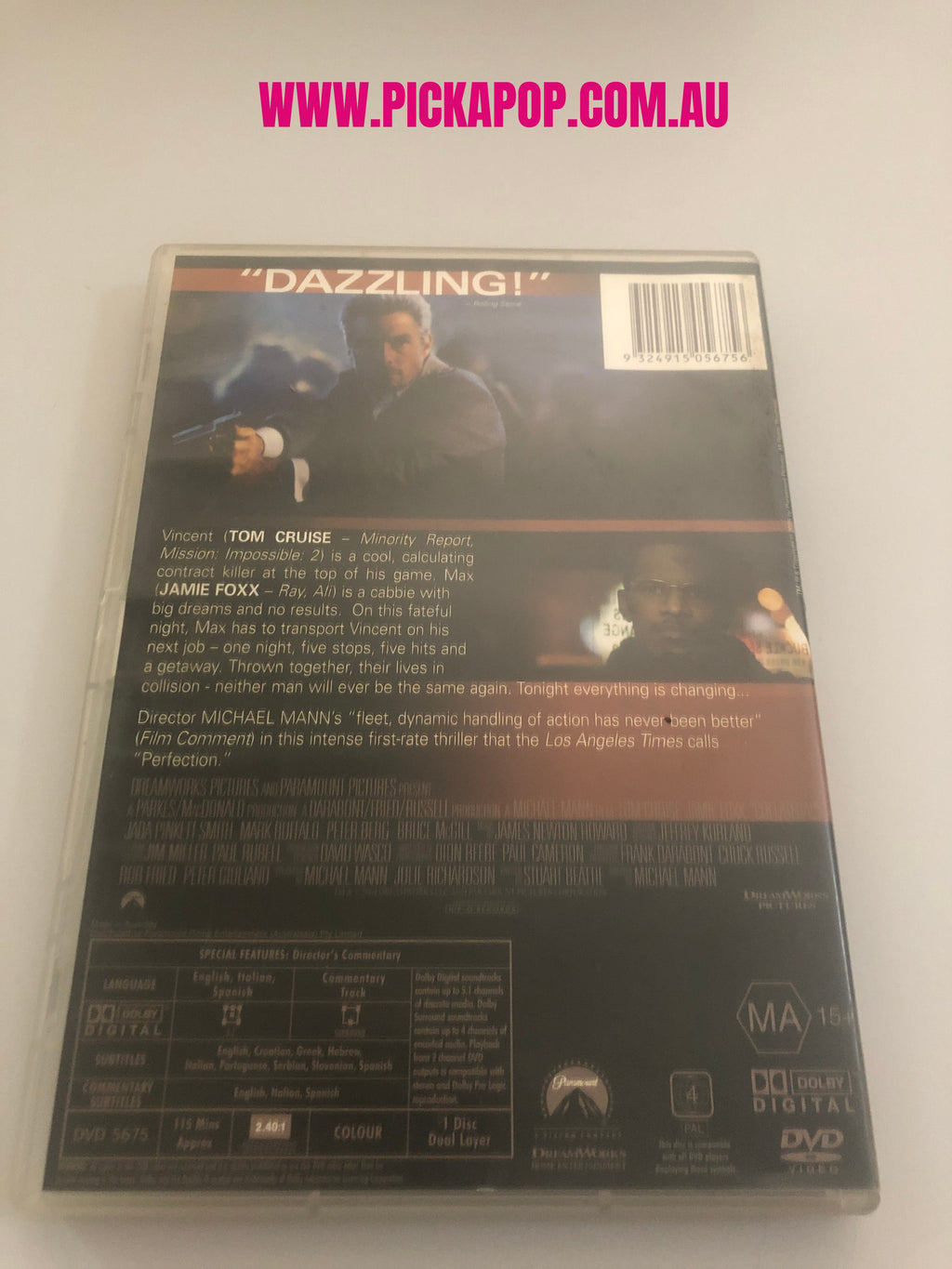 COLLATERAL - (PAL Region 4) DVD Cleaned and Tested,Ex Rental