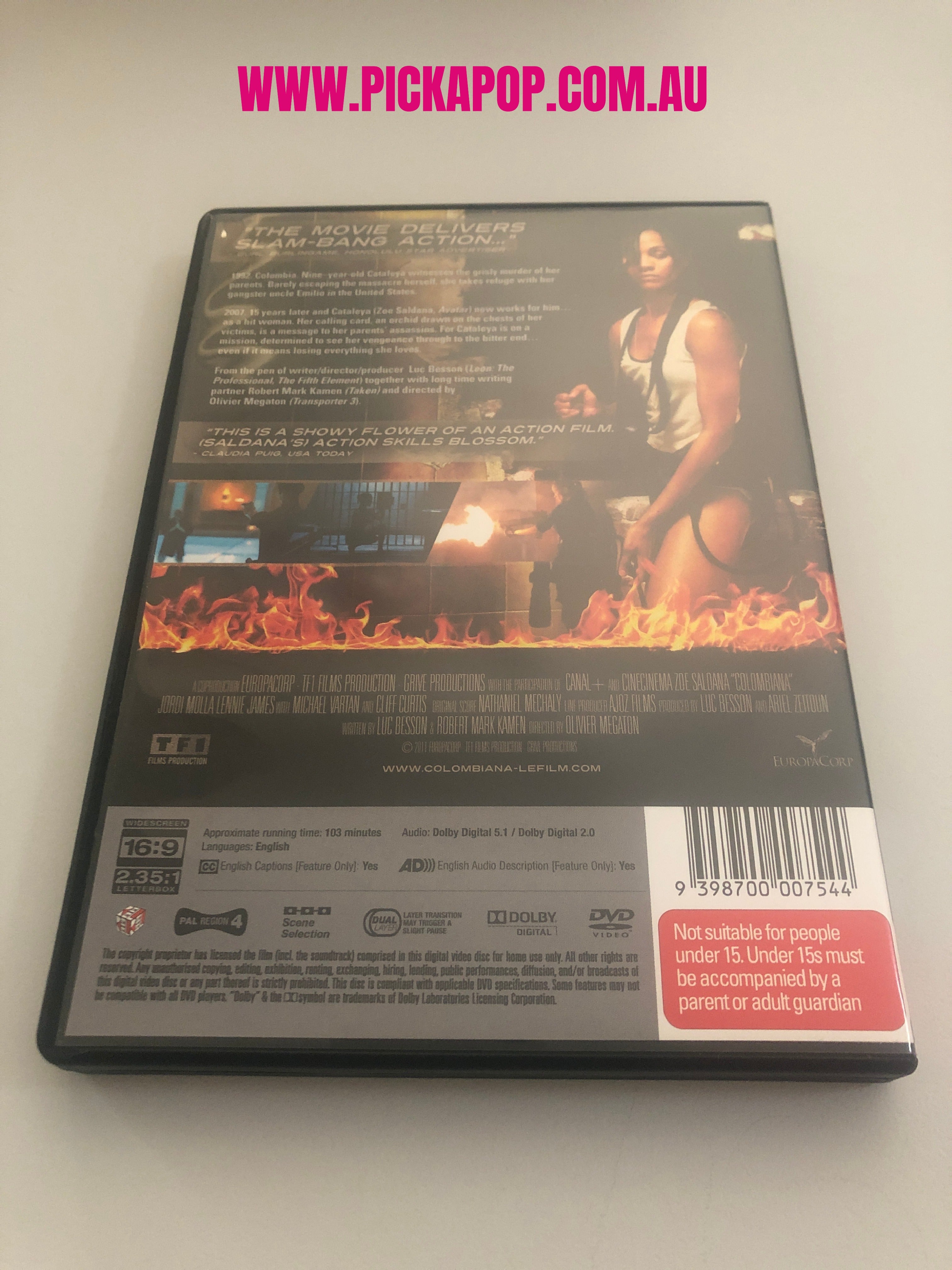 COLUMBIANA - (PAL Region 4) DVD Cleaned and Tested