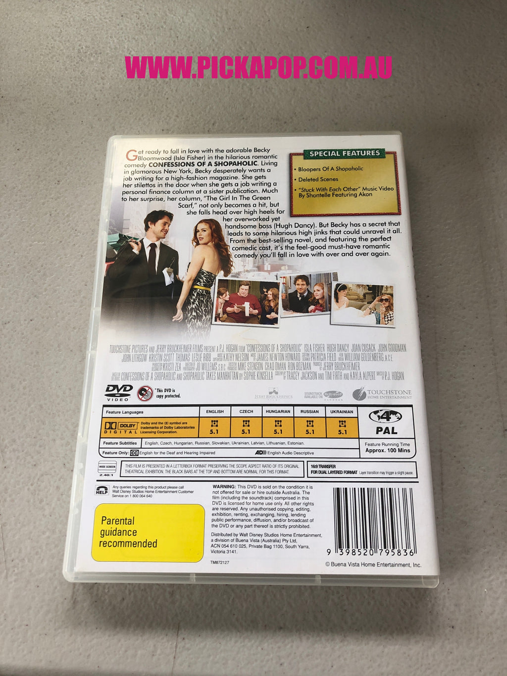 CONFESSIONS OF A SHOPAHOLIC - PAL Region 4 - DVD Cleaned and Tested