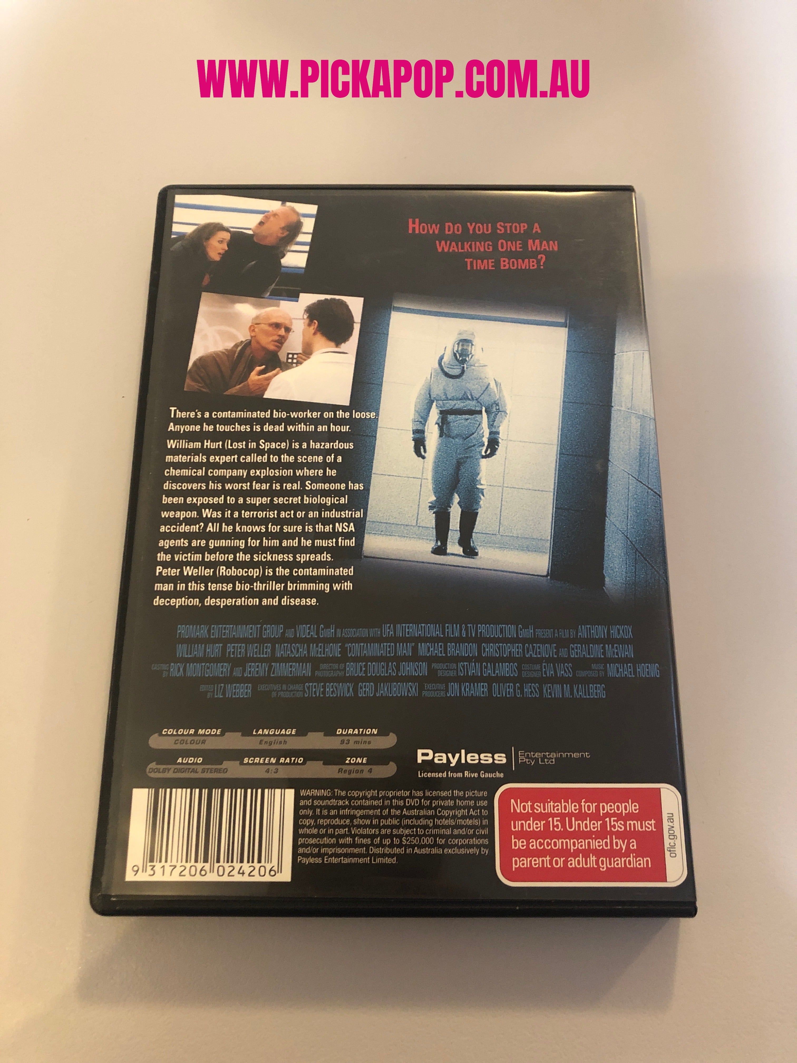 CONTAMINATED MAN - (PAL Region 4) DVD Cleaned and Tested