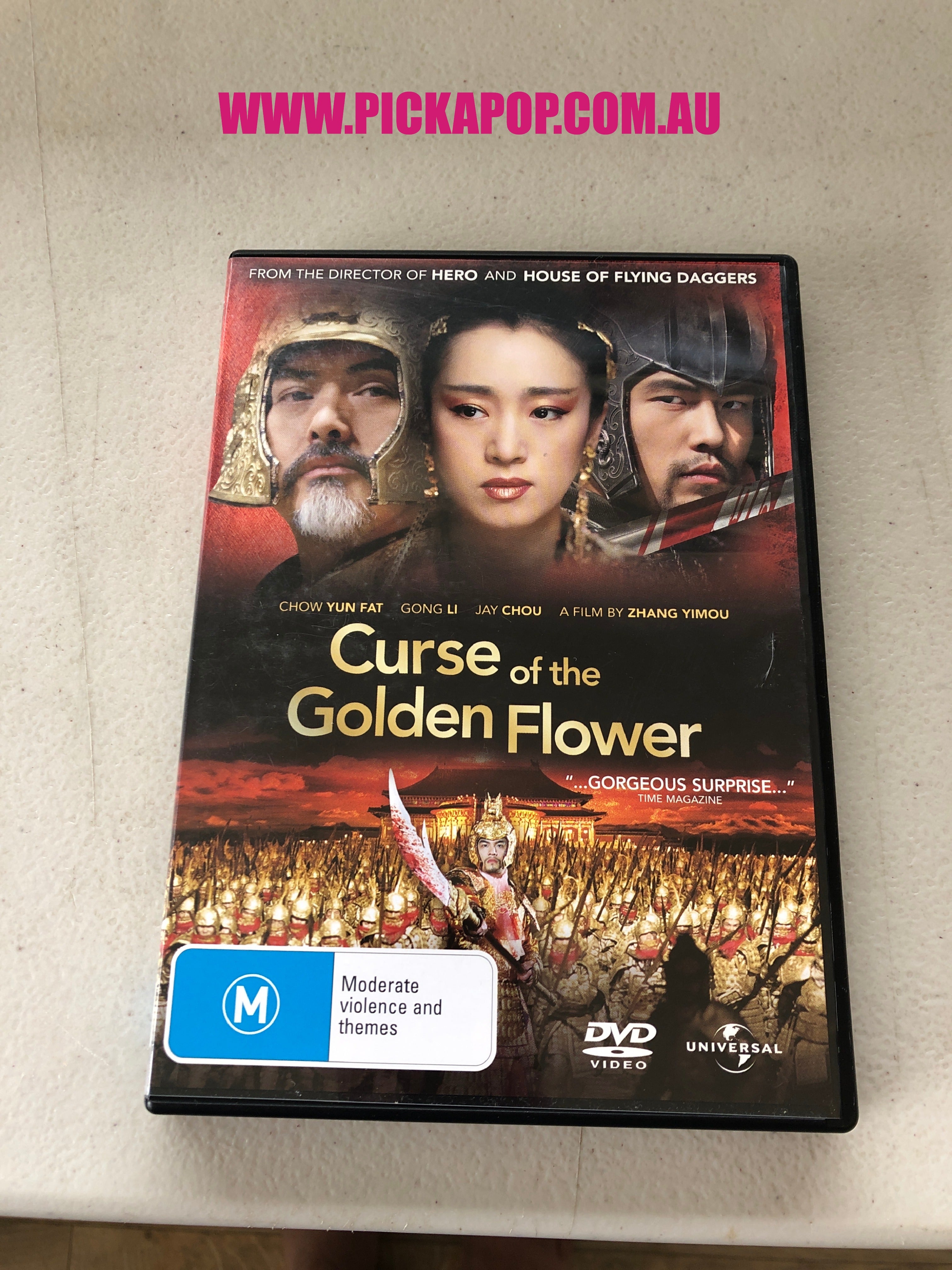 CURSE OF THE GOLDEN FLOWER - PAL Region 4 - DVD Cleaned and Tested