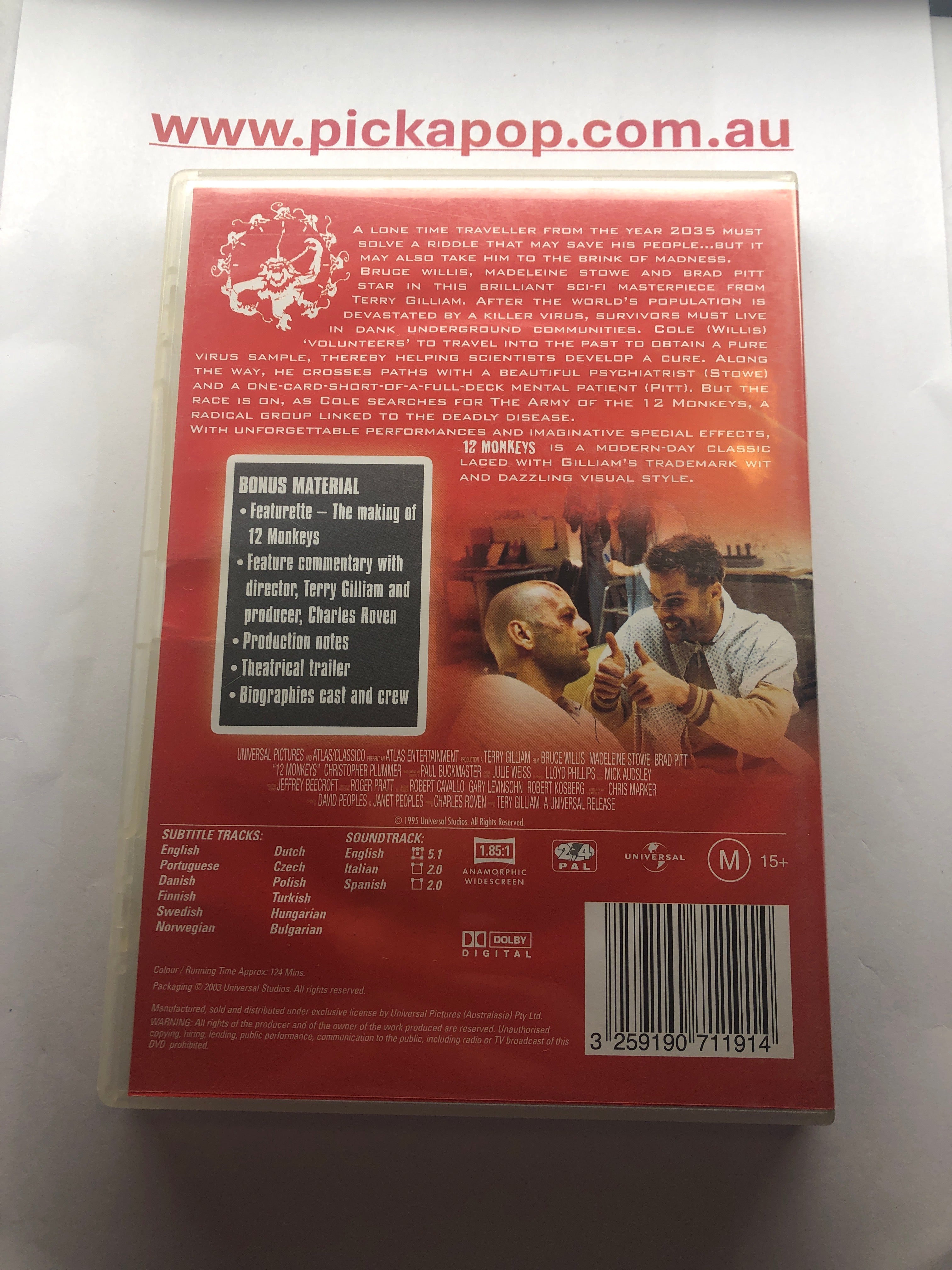 12 MONEYS - (PAL Region 4) DVD Cleaned and Tested