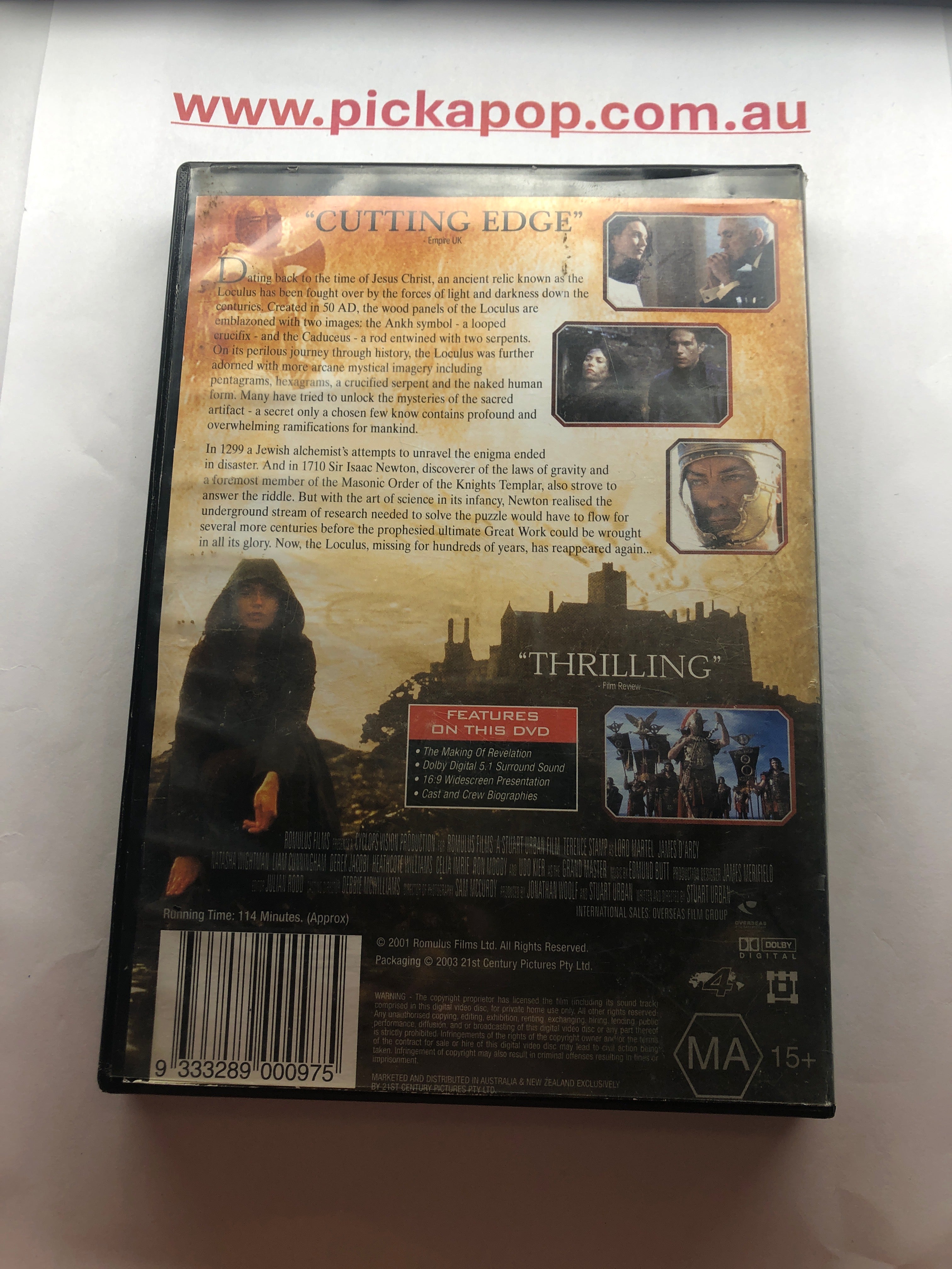 REVELATION - (PAL Region 4) DVD Cleaned and Tested