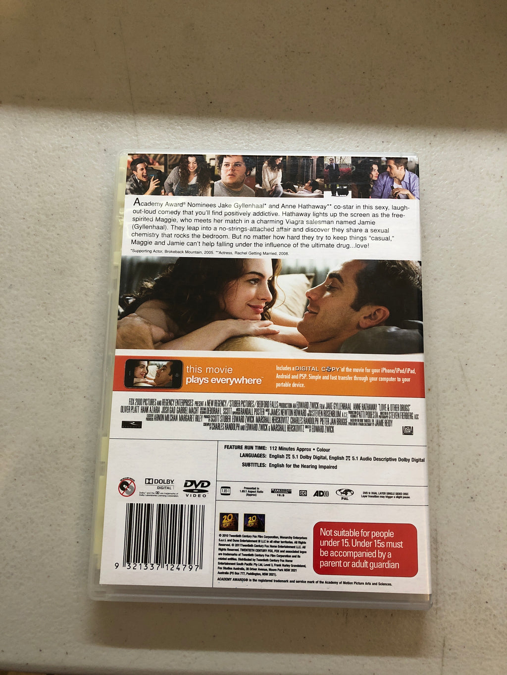 LOVE & OTHER DRUGS - PAL Region 4 - DVD Cleaned and Tested