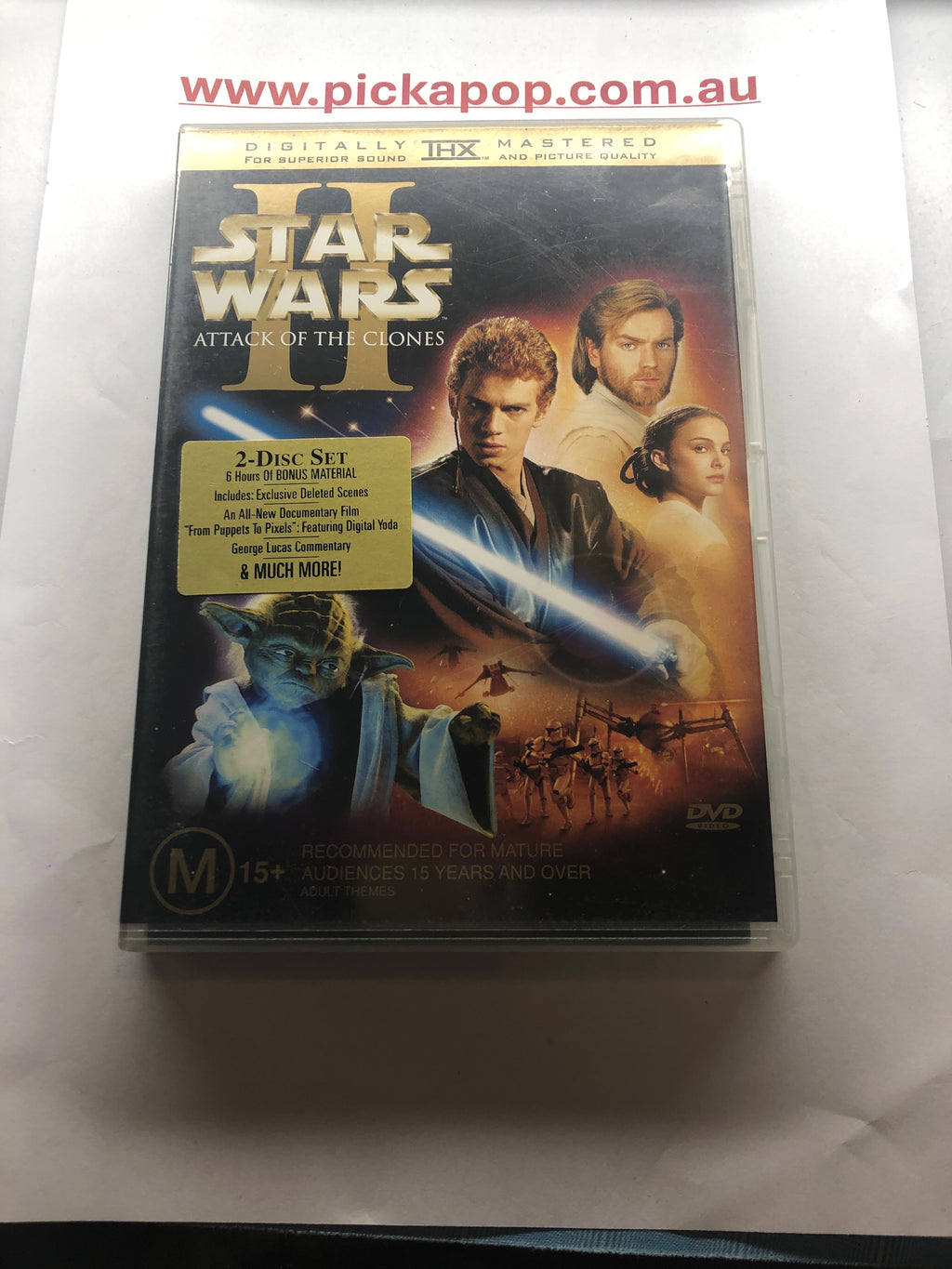 STAR WARS II ATTACK OF THE CLONES 2 Disc Set - (PAL Region 4) DVD Cleaned and Tested