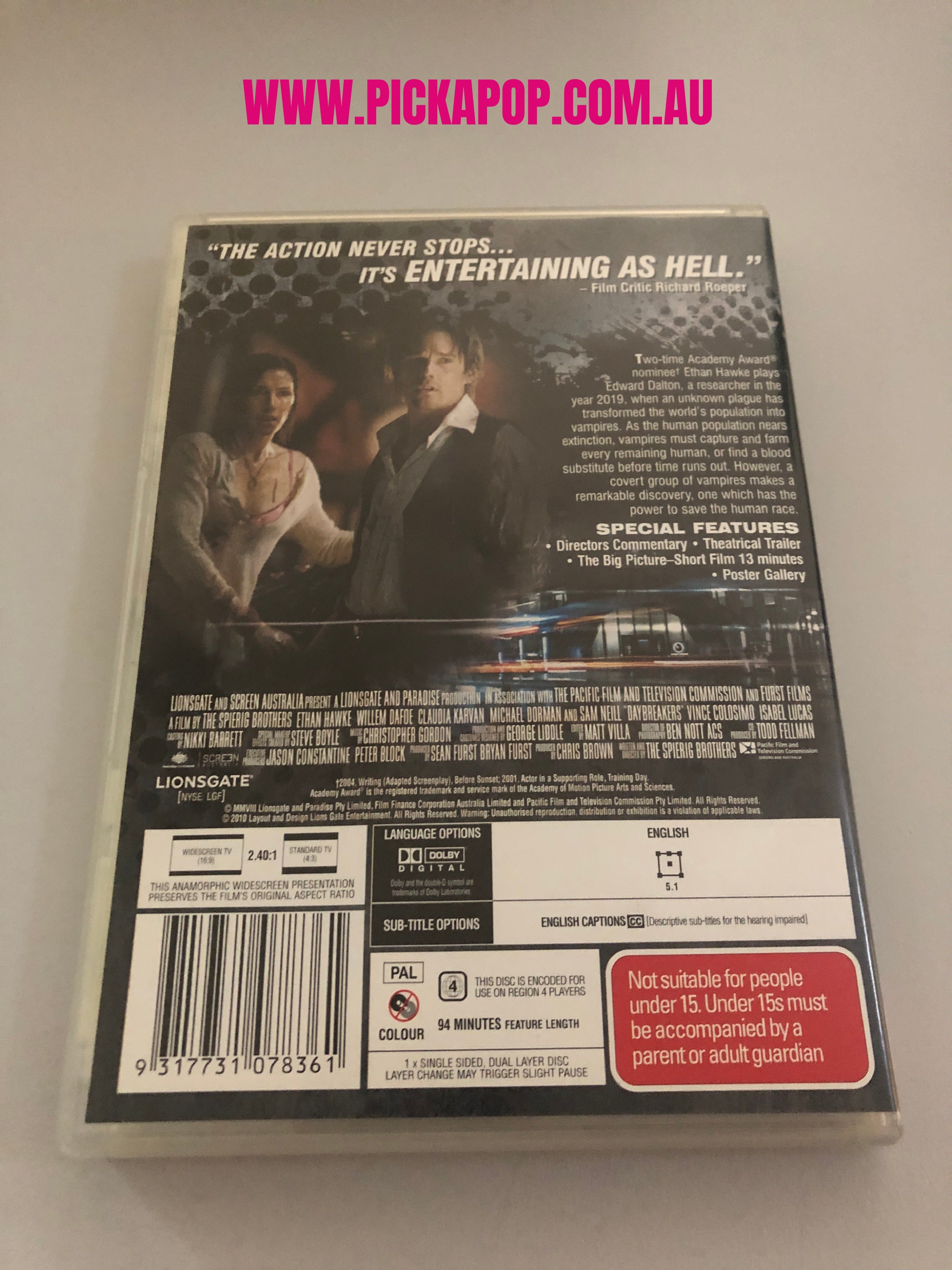 DAYBREAKERS - (PAL Region 4) DVD Cleaned and Tested