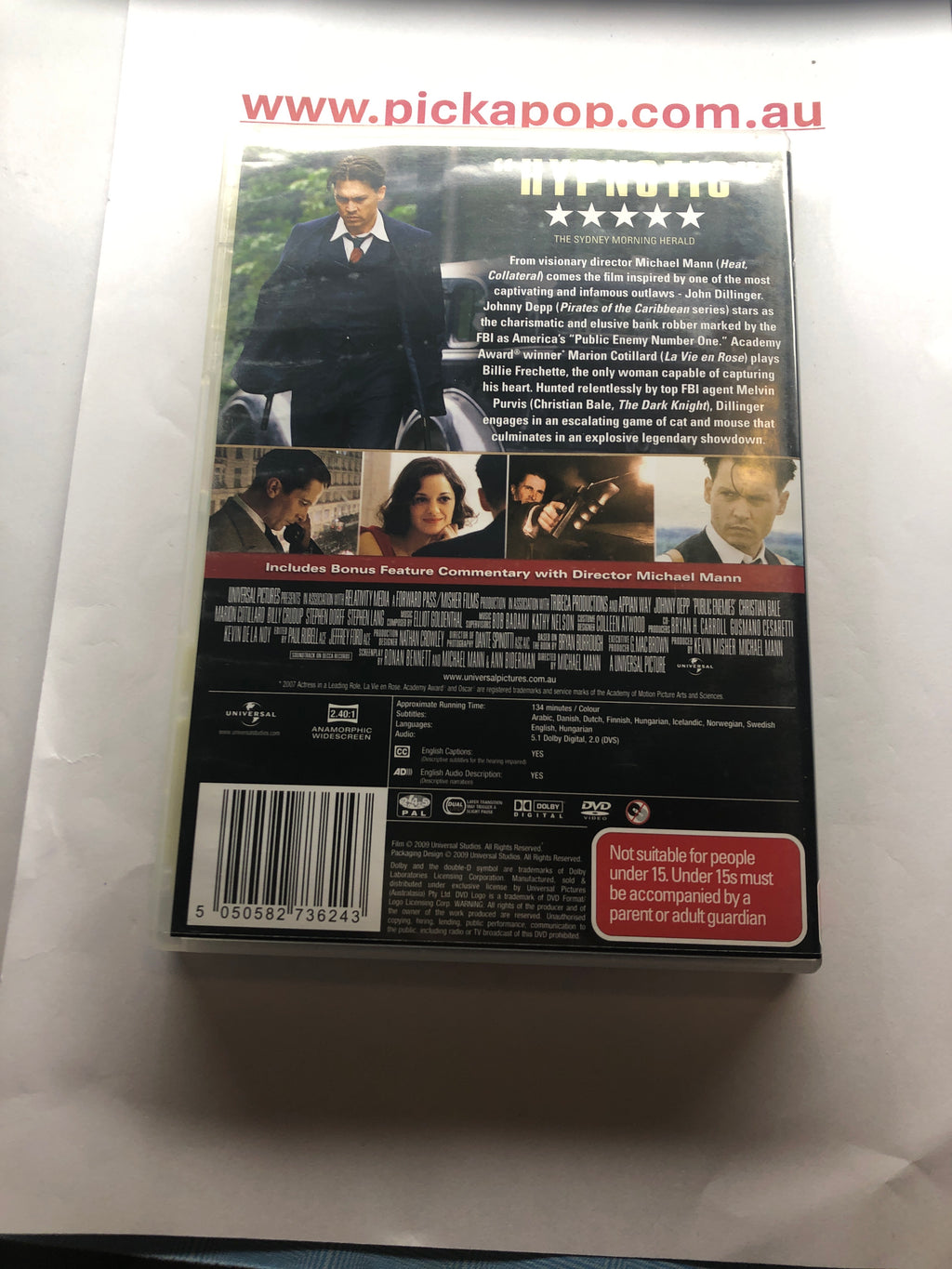 PUBLIC ENEMIES - (PAL Region 4) DVD Cleaned and Tested