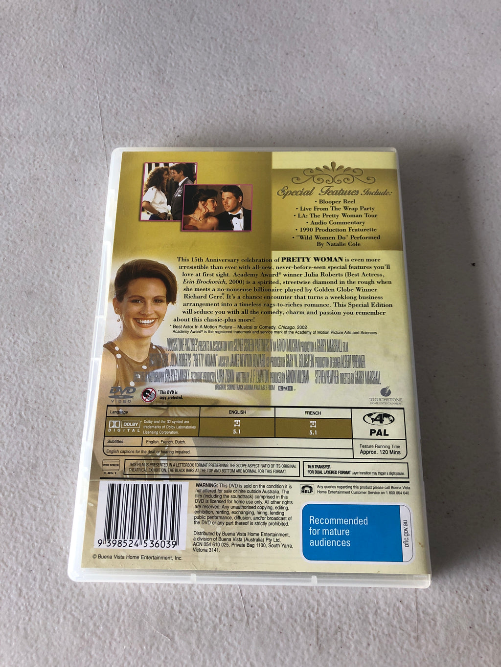 PRETTY WOMAN - PAL Region 4 - DVD Cleaned and Tested