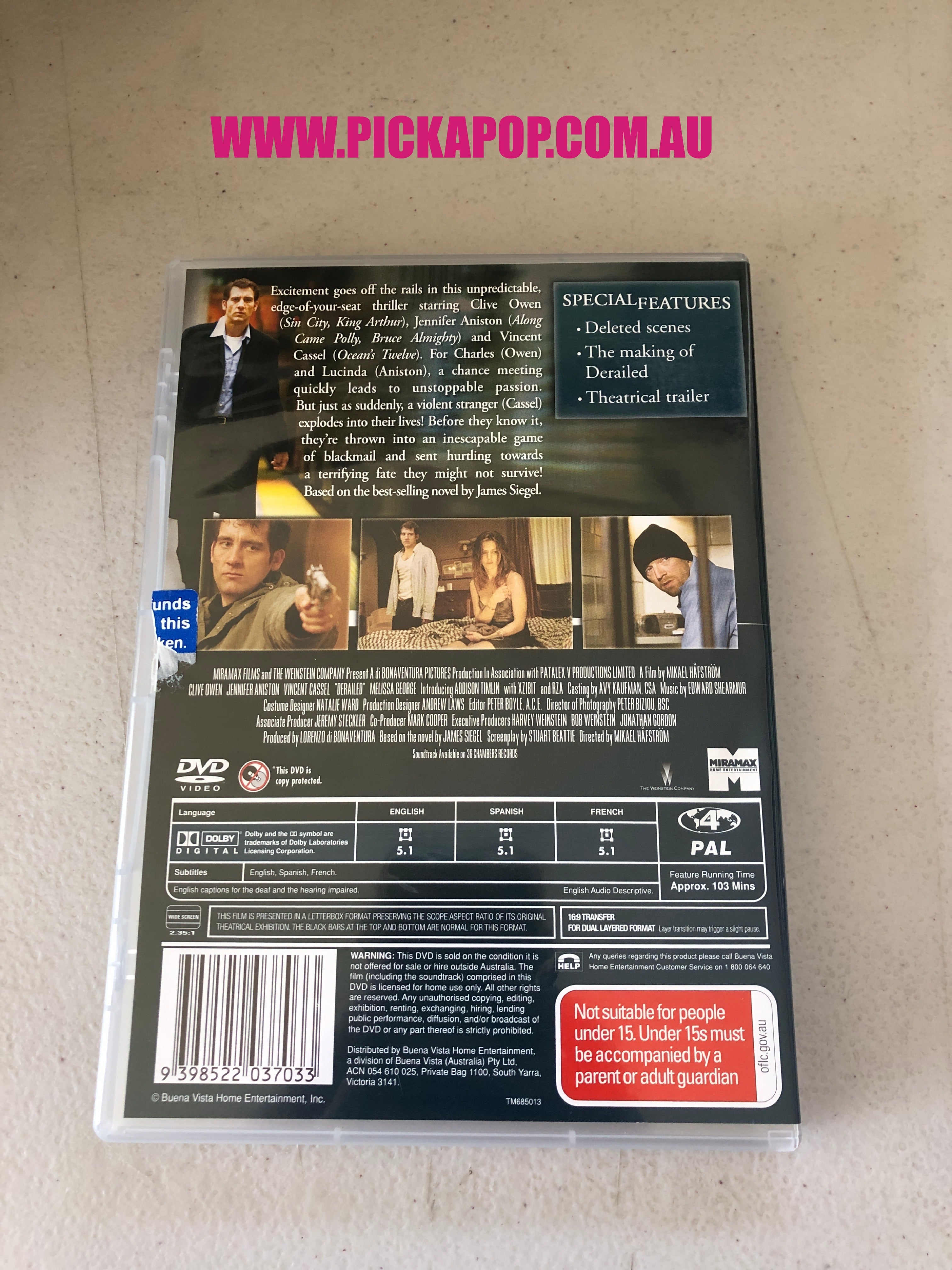 DERAILED - PAL Region 4 - DVD Cleaned and Tested