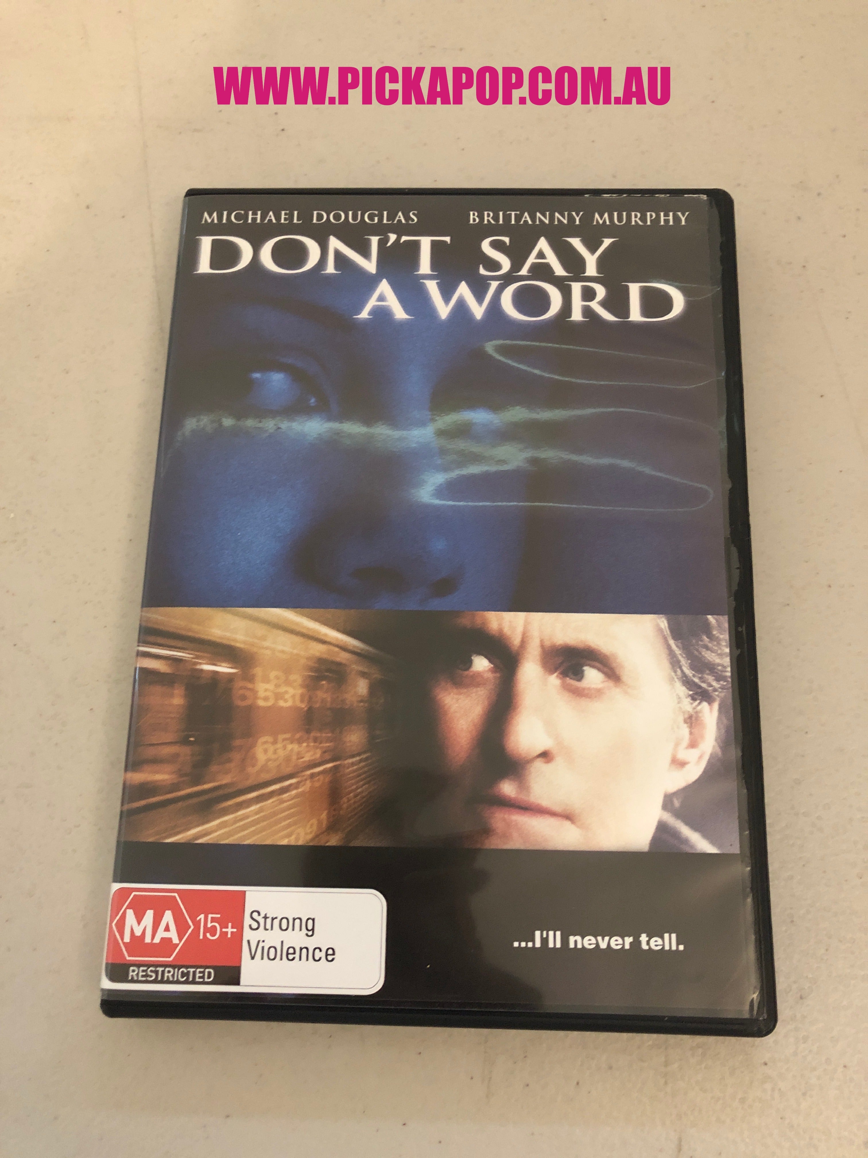 DON'T SAY A WORD - PAL Region 4 - DVD Cleaned and Tested