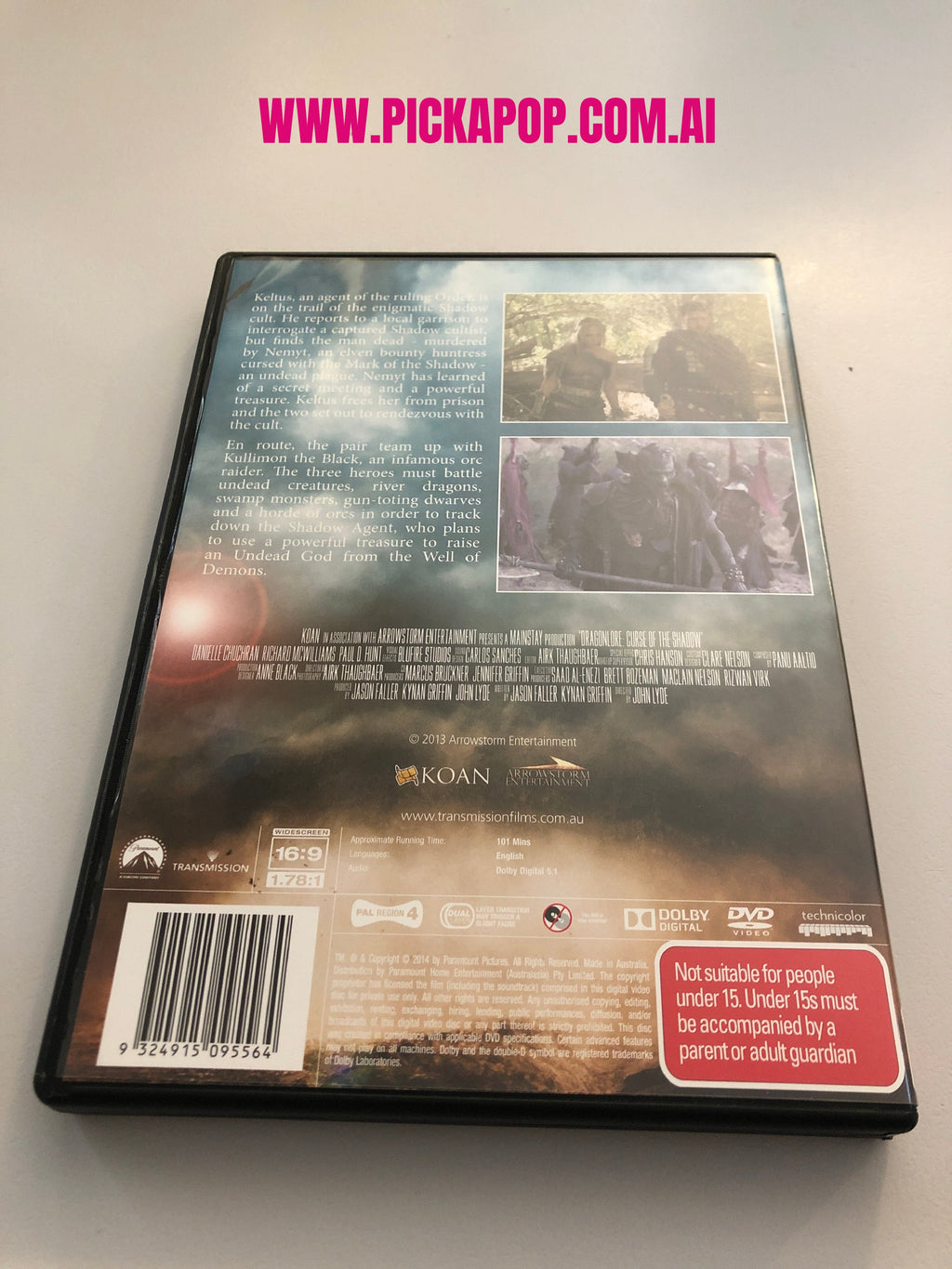 DRAGONLORE CURSE OF THE SHADOW - (PAL Region 4) DVD Cleaned and Tested